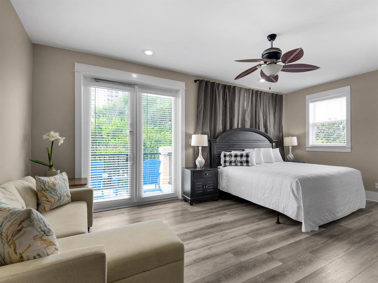 3rd Floor Bedroom 4 with King, Sleeper Sofa  Balcony