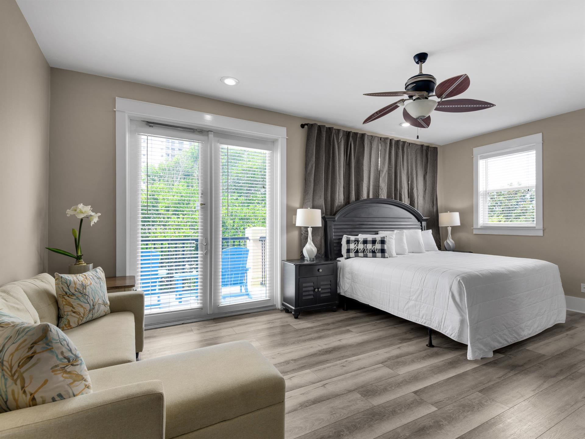 3rd Floor Bedroom 4 with King, Sleeper Sofa  Balcony