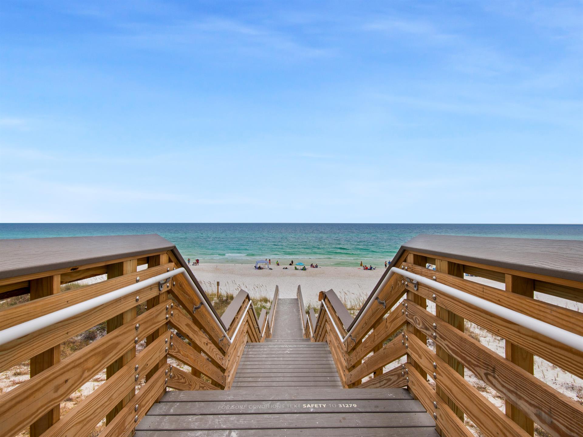 Beach access directly across the street