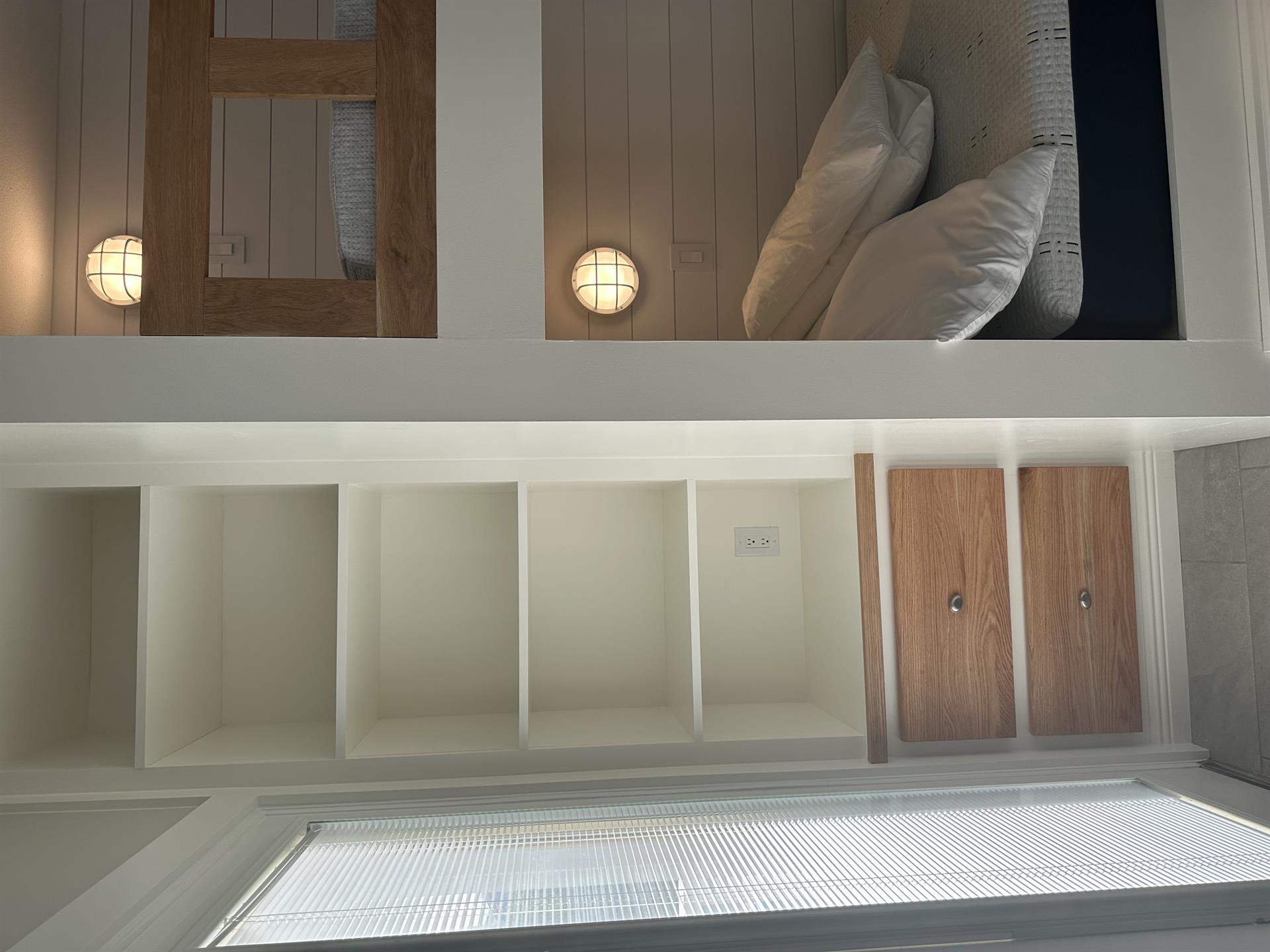 1st floor bedroom 3 bunk storage area