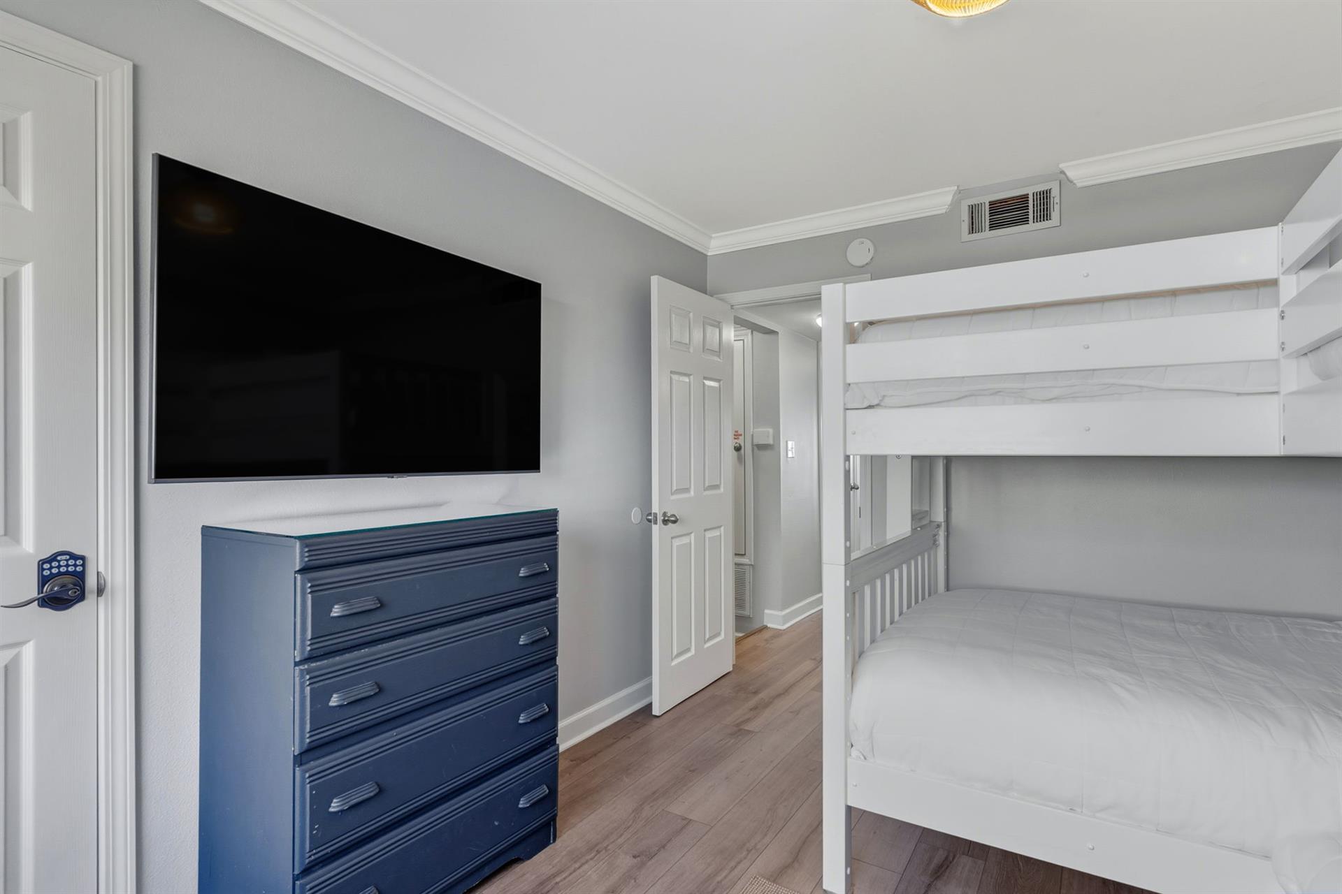 Bedroom 2 on 2nd Floor with Flat Screen TV