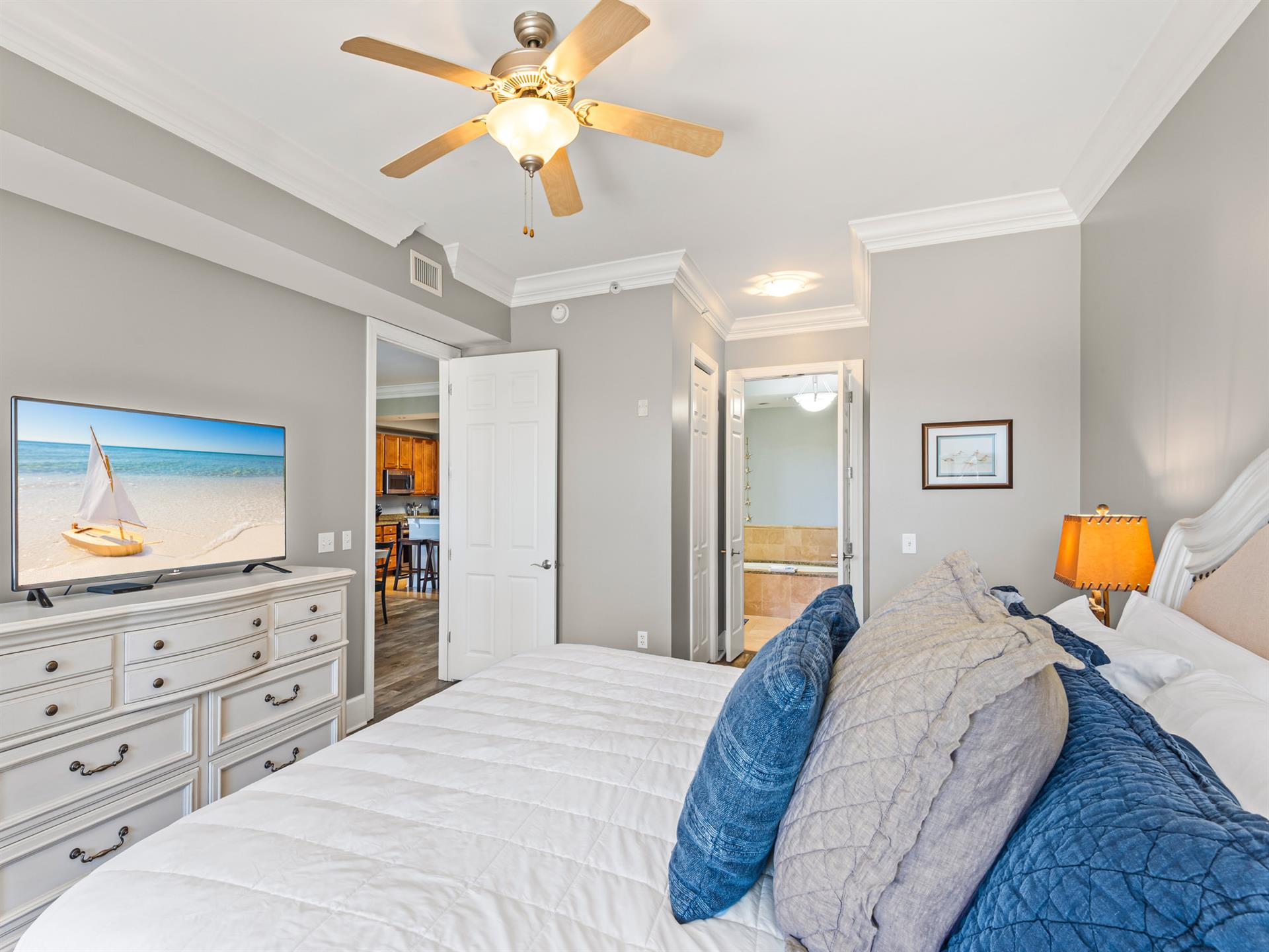 Bedroom 1 with King Bed and EnSuite