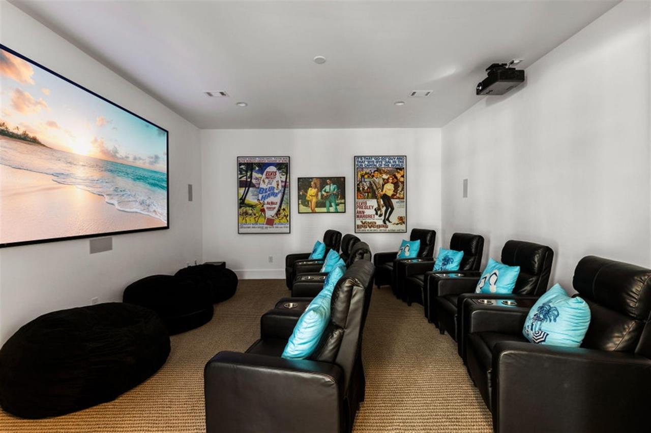 Private Theater Room on 1st Floor with Seating for 8