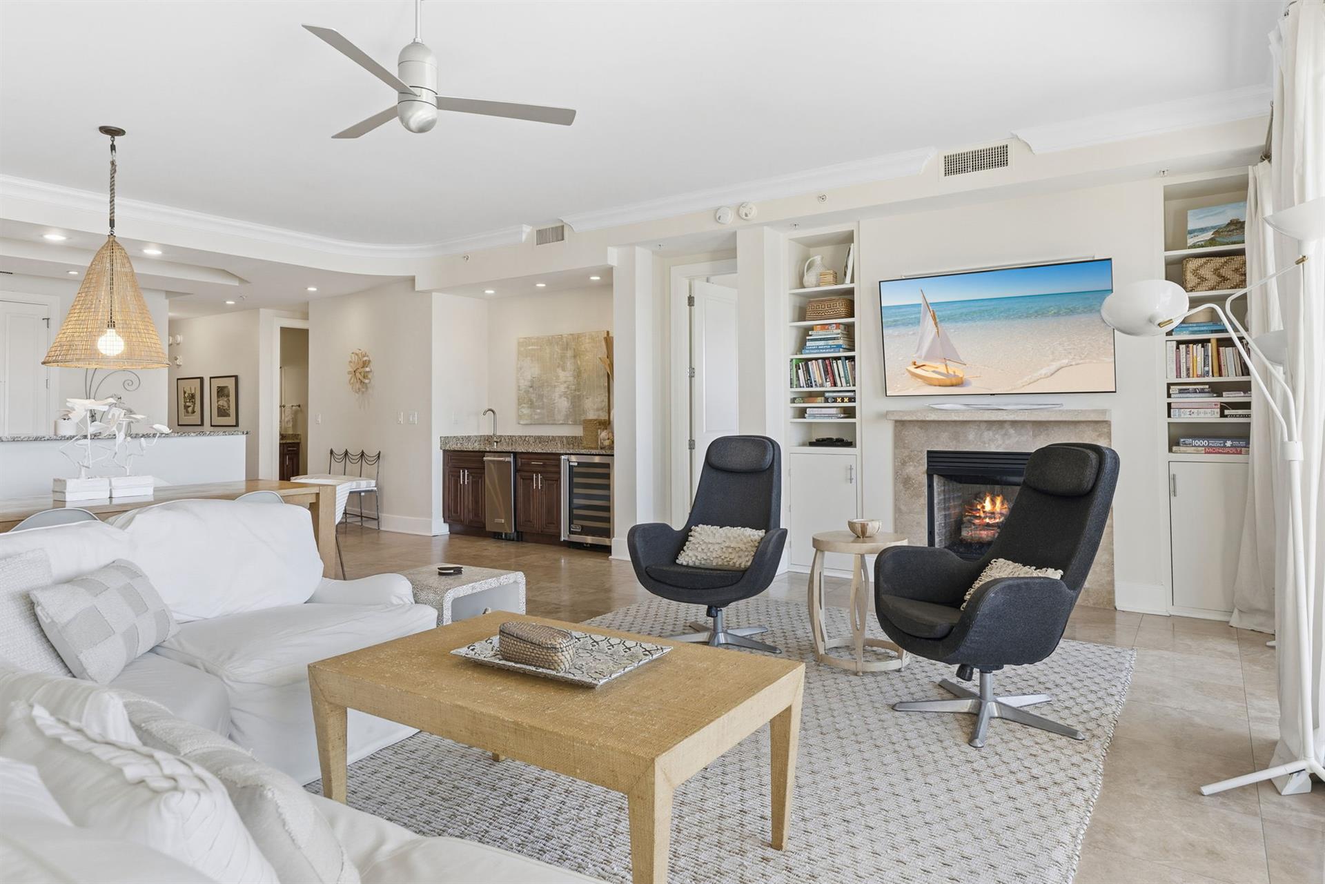 Living Area with Flat Screen TV