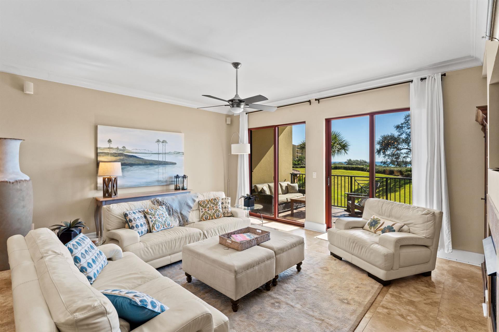 Living Area with Private Balcony Access