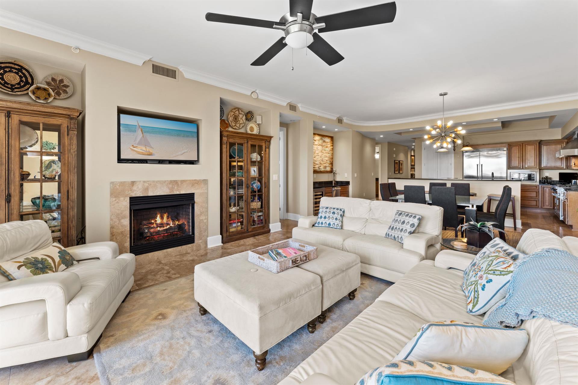 Living Area with Flat Screen TV