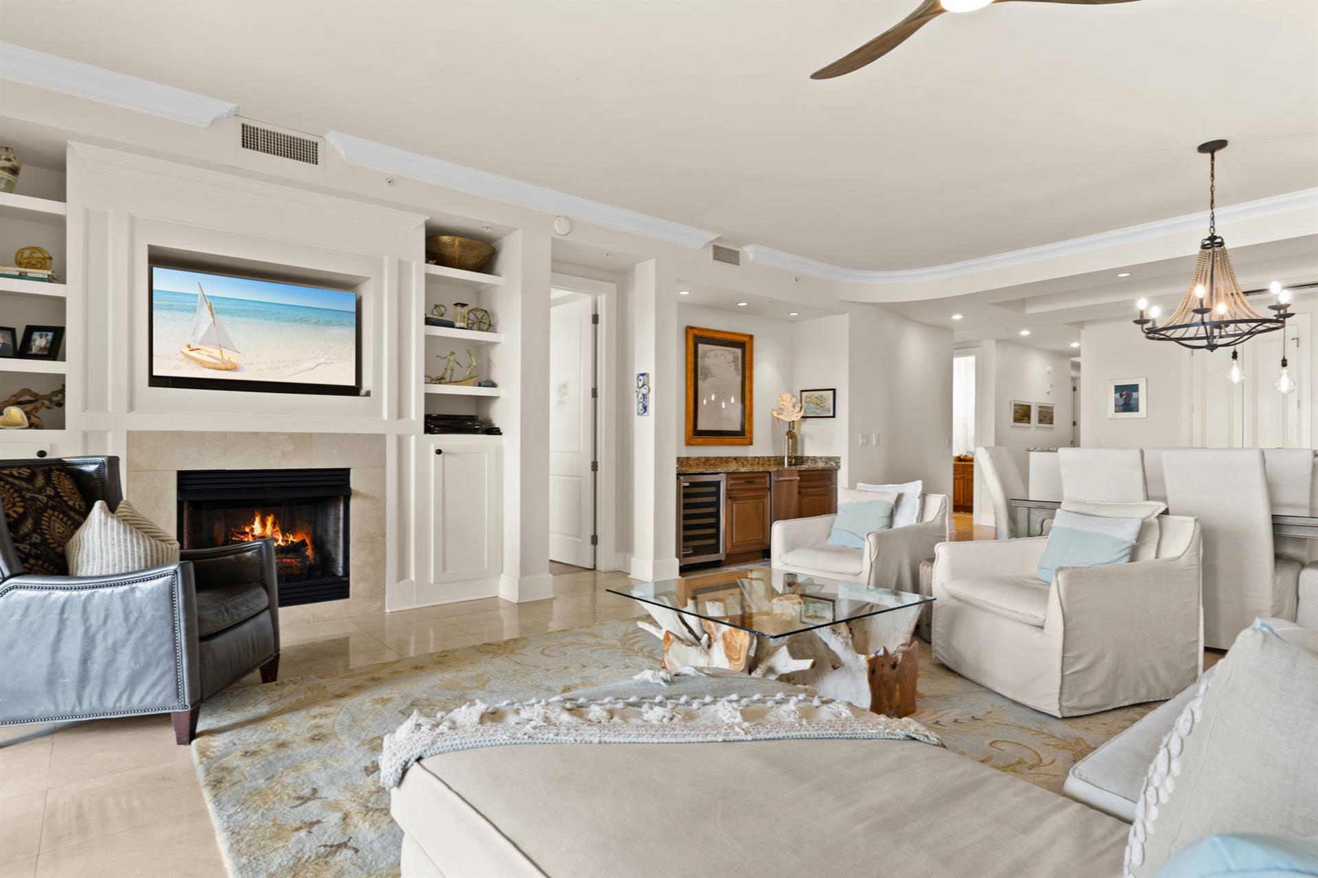 Living Area on 1st Floor with TV