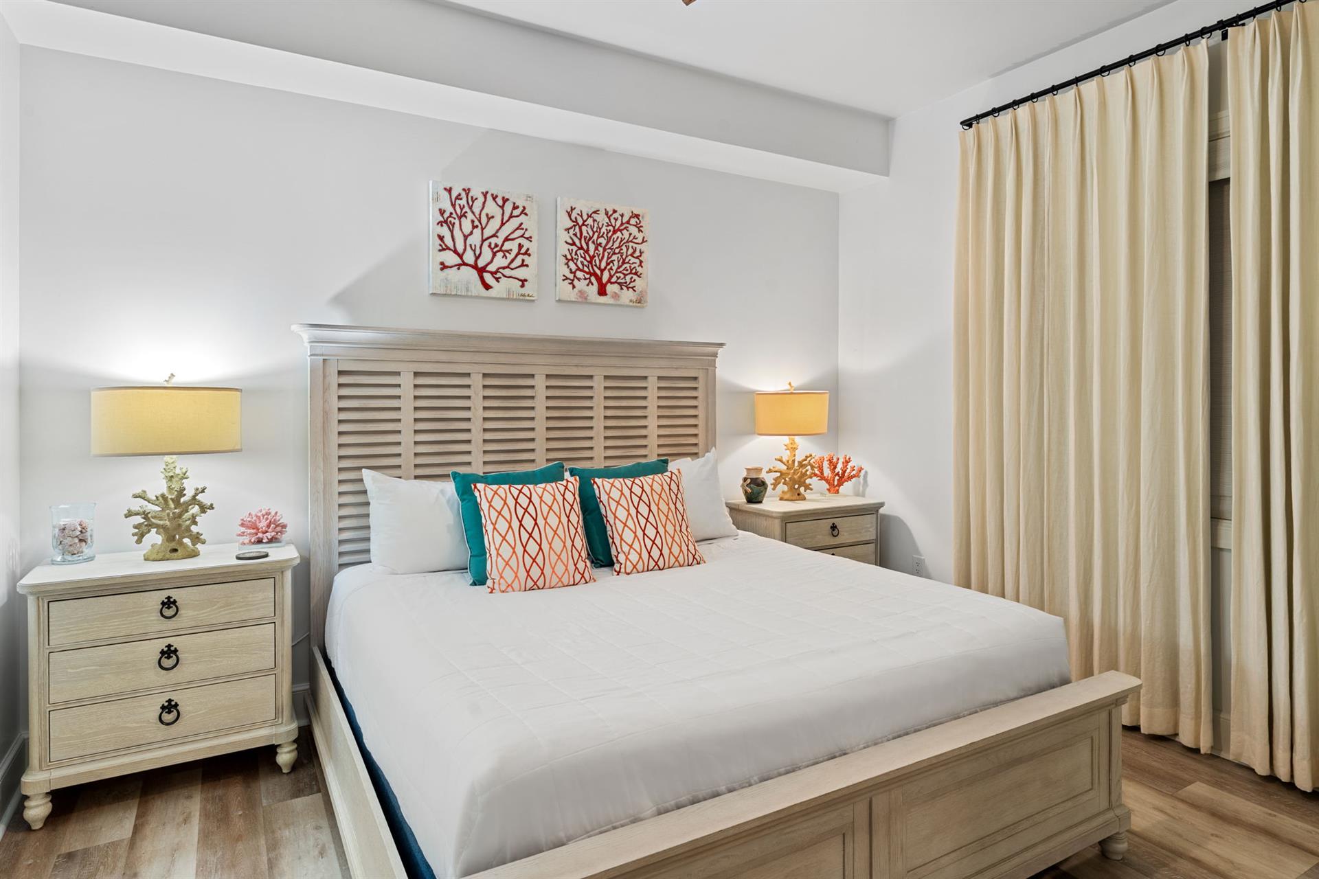 Bedroom 3 with King Bed  Flat Screen TV