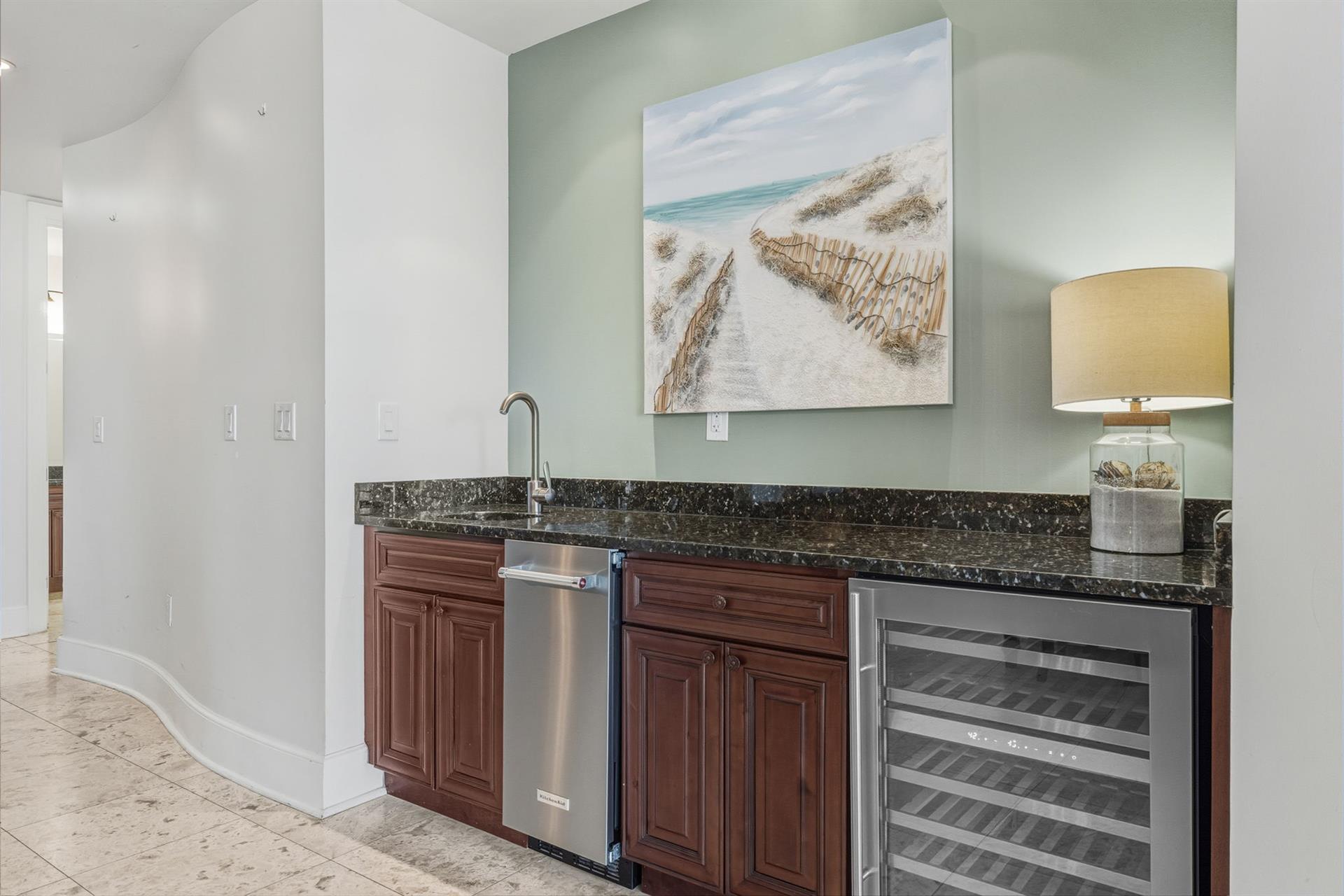 Wet Bar in Dining Area