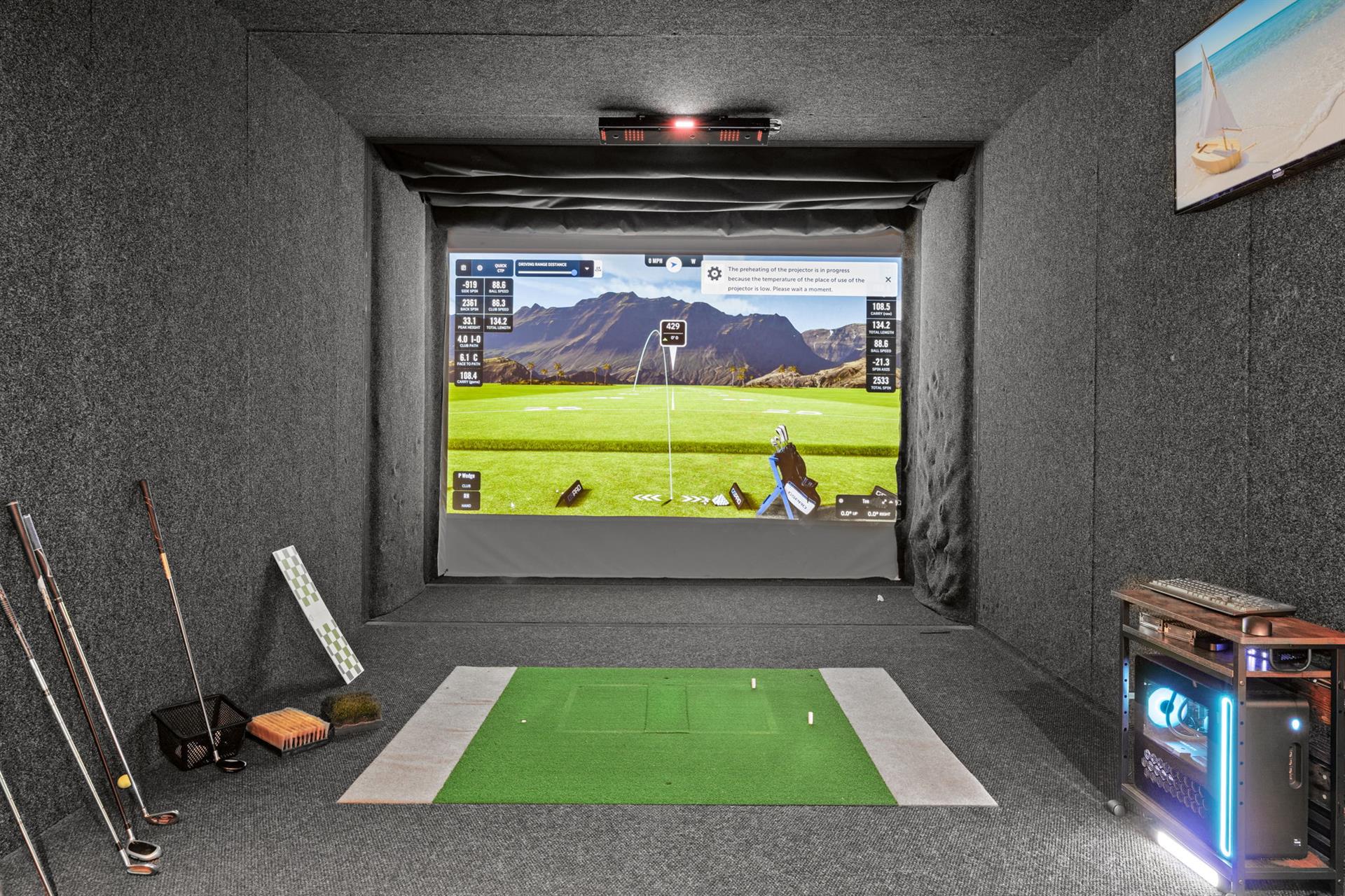 Try your luck at the Golf Simulator