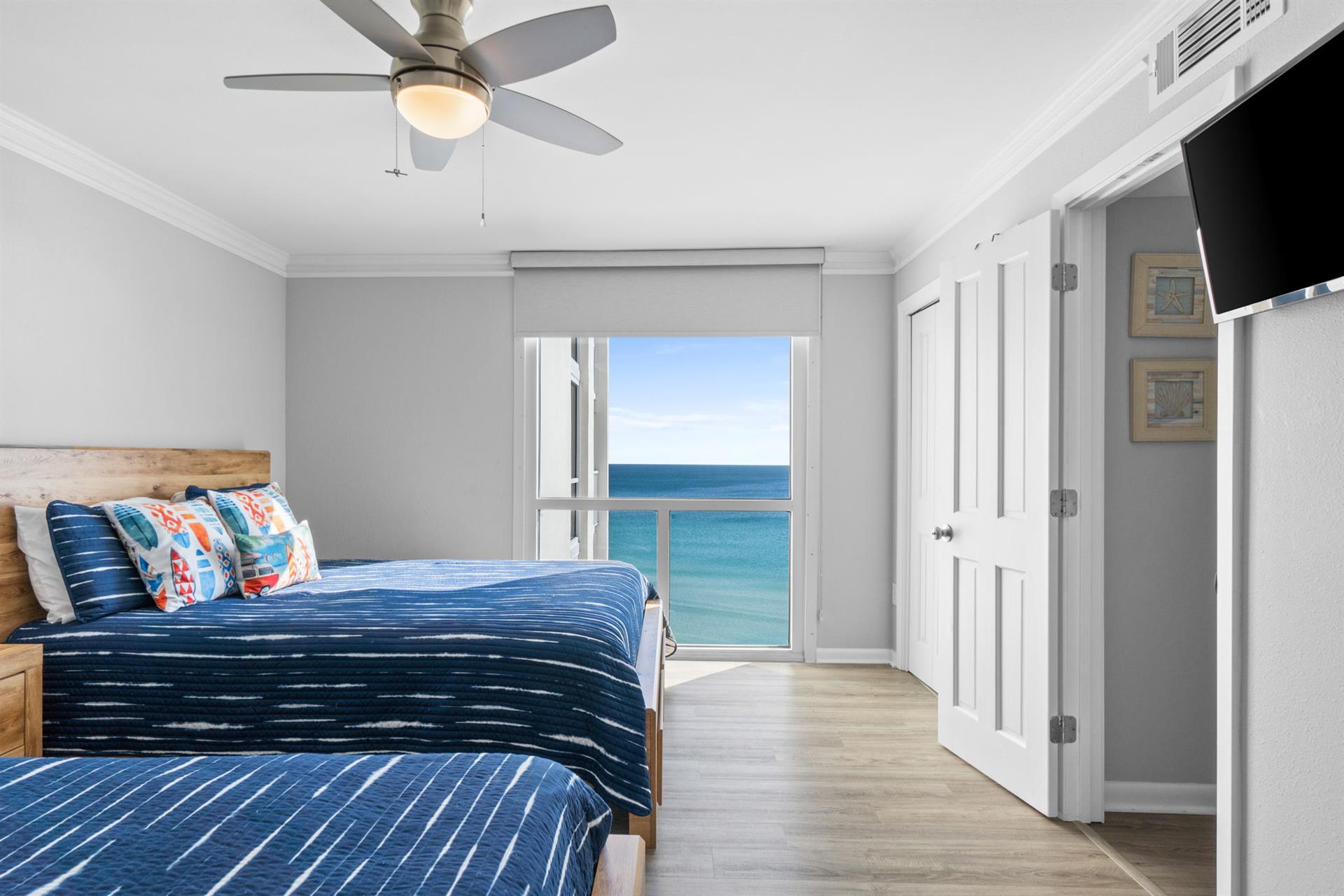 Guest bedroom with beach view