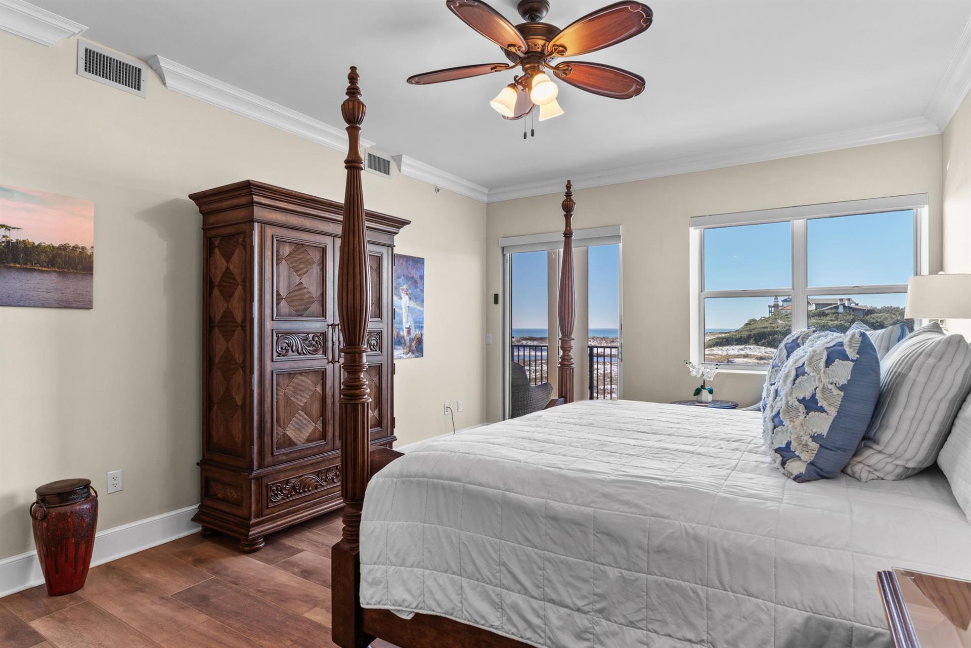 Bedroom 2 with King Bed and Stunning Gulf Views