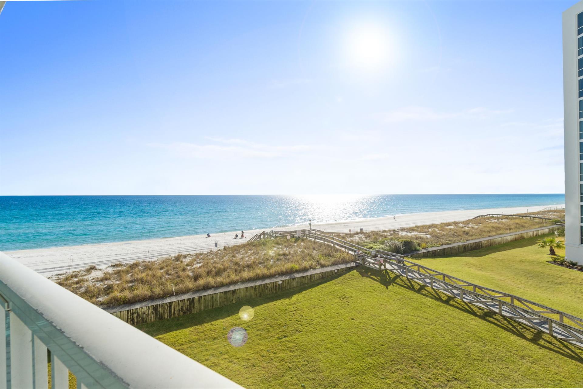 View to Courtyard and Beach