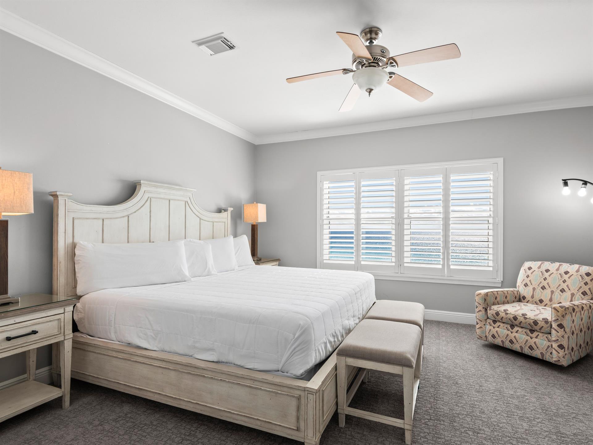 Bedroom 1 with Gulf View located on 2nd Floor