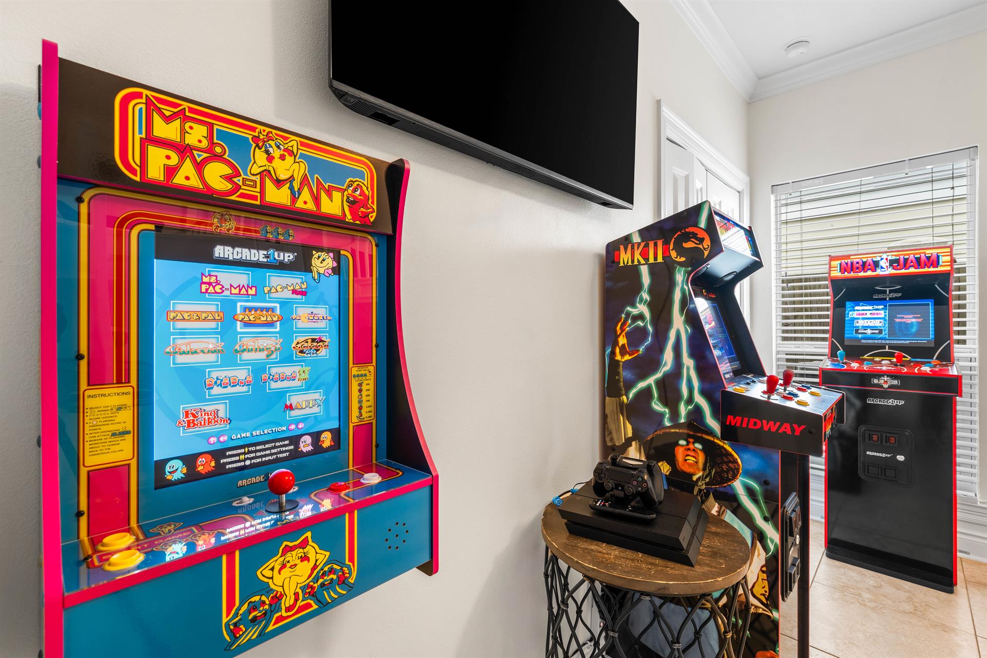 Playstation 4 and Arcade Games Included