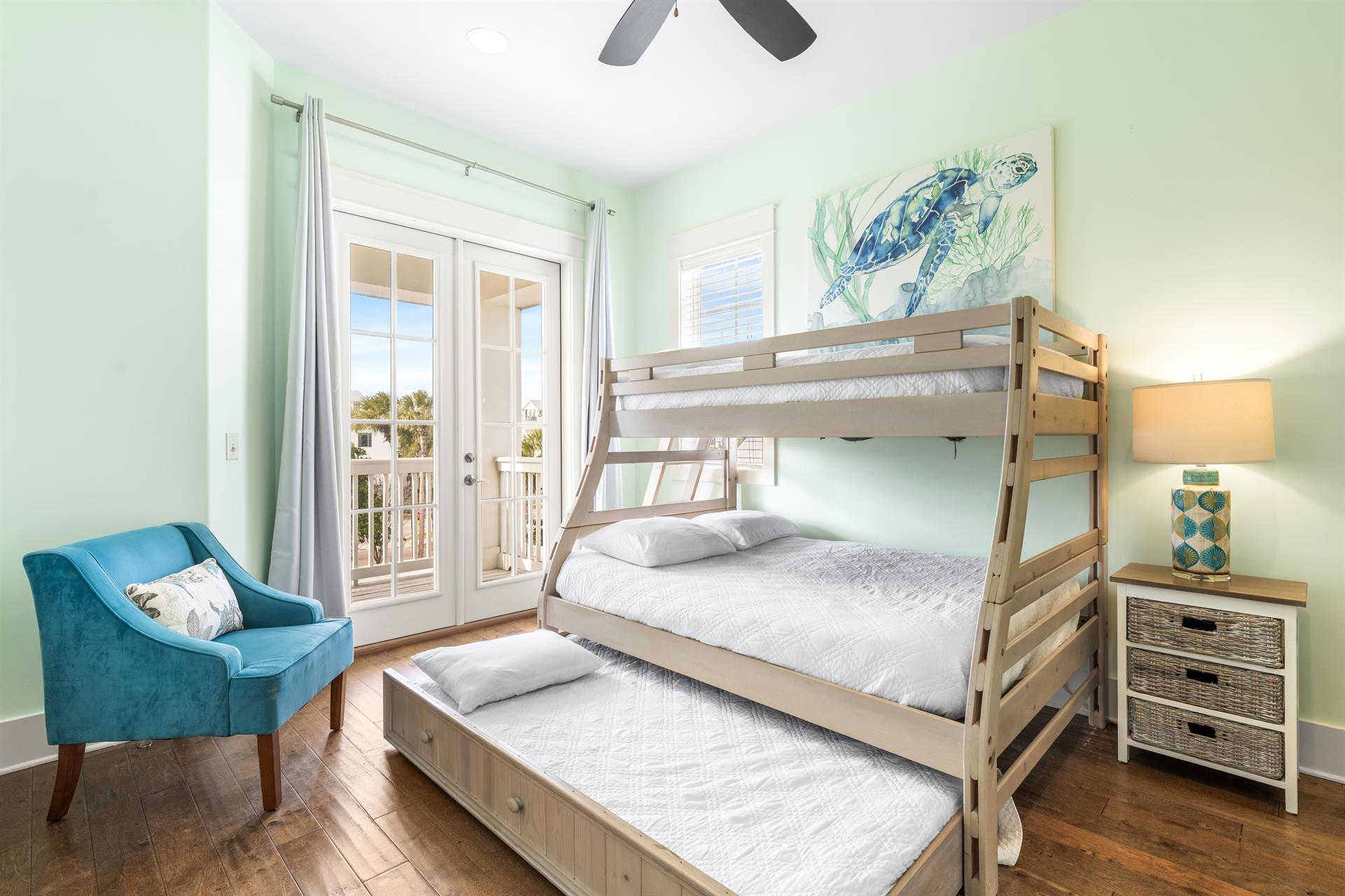 Third Floor Bunkroom Twin Over Full with Twin Trundle