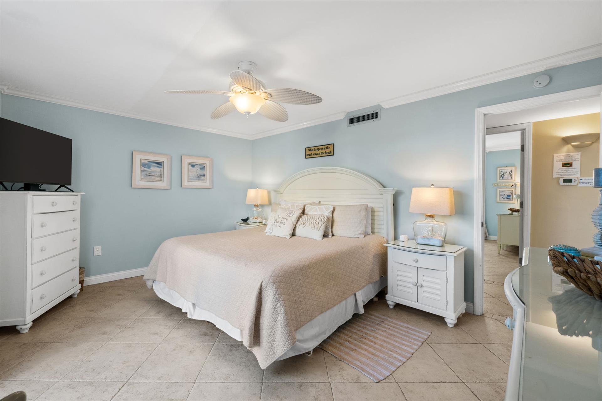 Master Bedroom with Large TV.