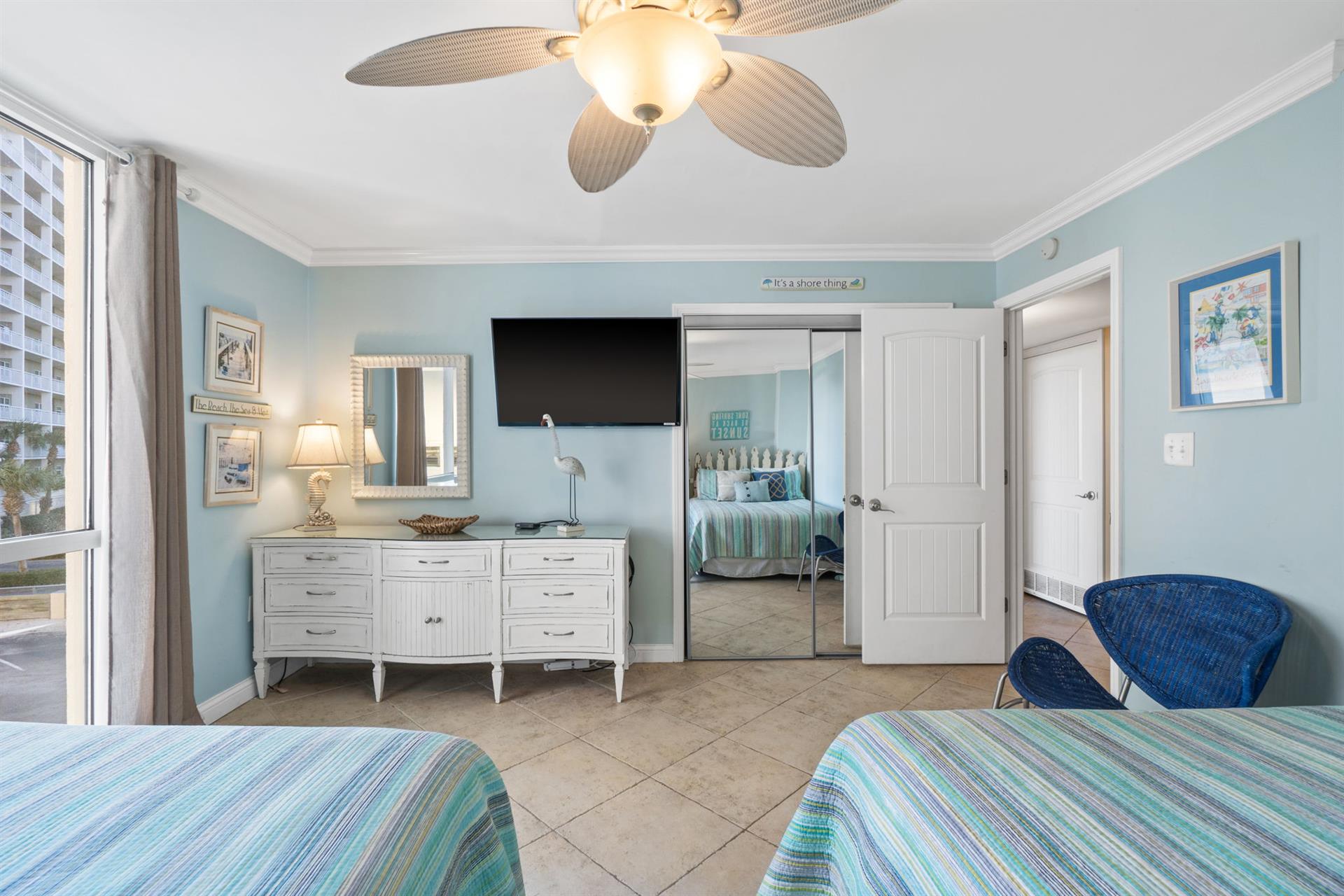 Guest Bedroom with TV.