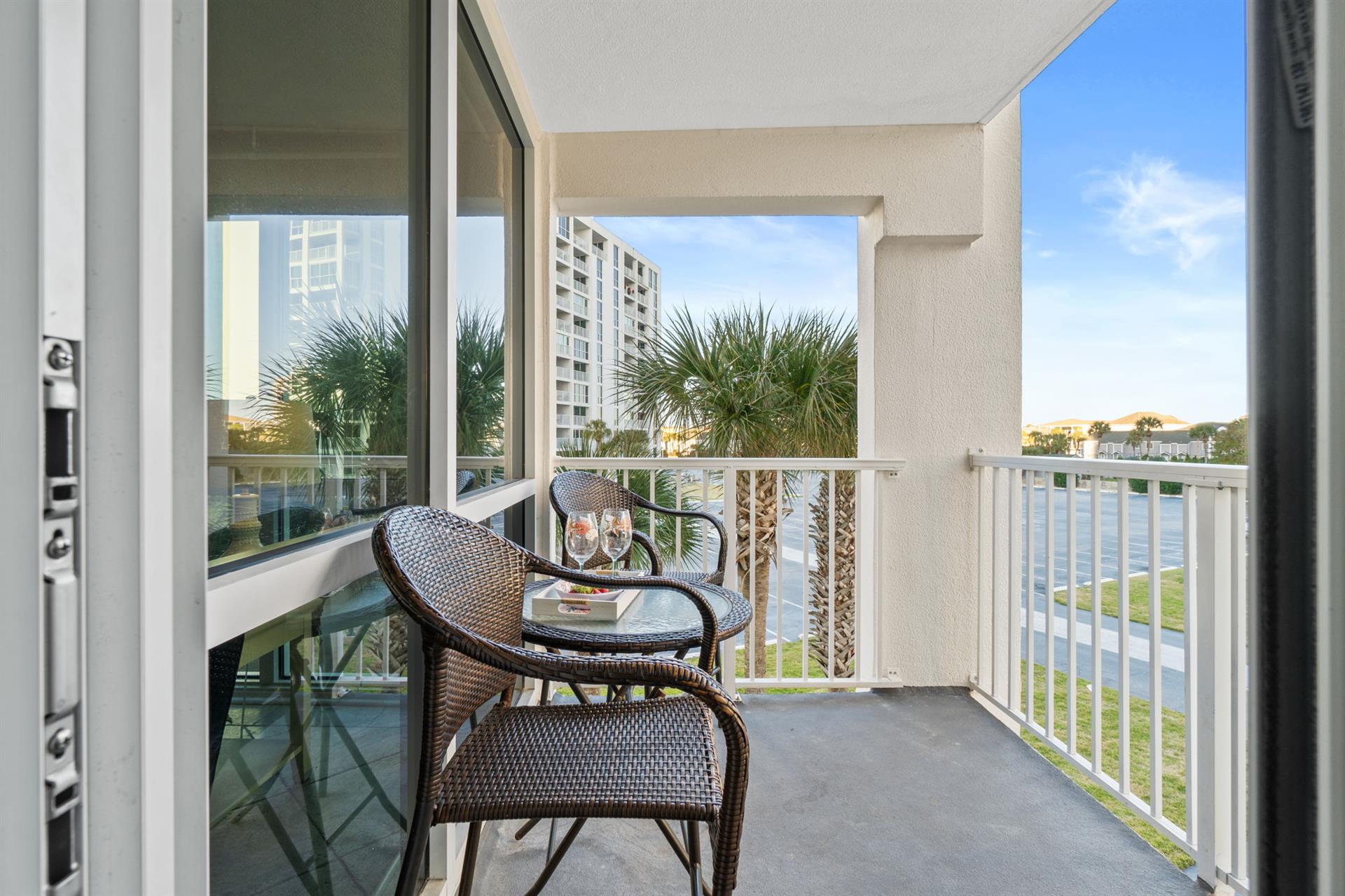 Balcony View of Courtyard.