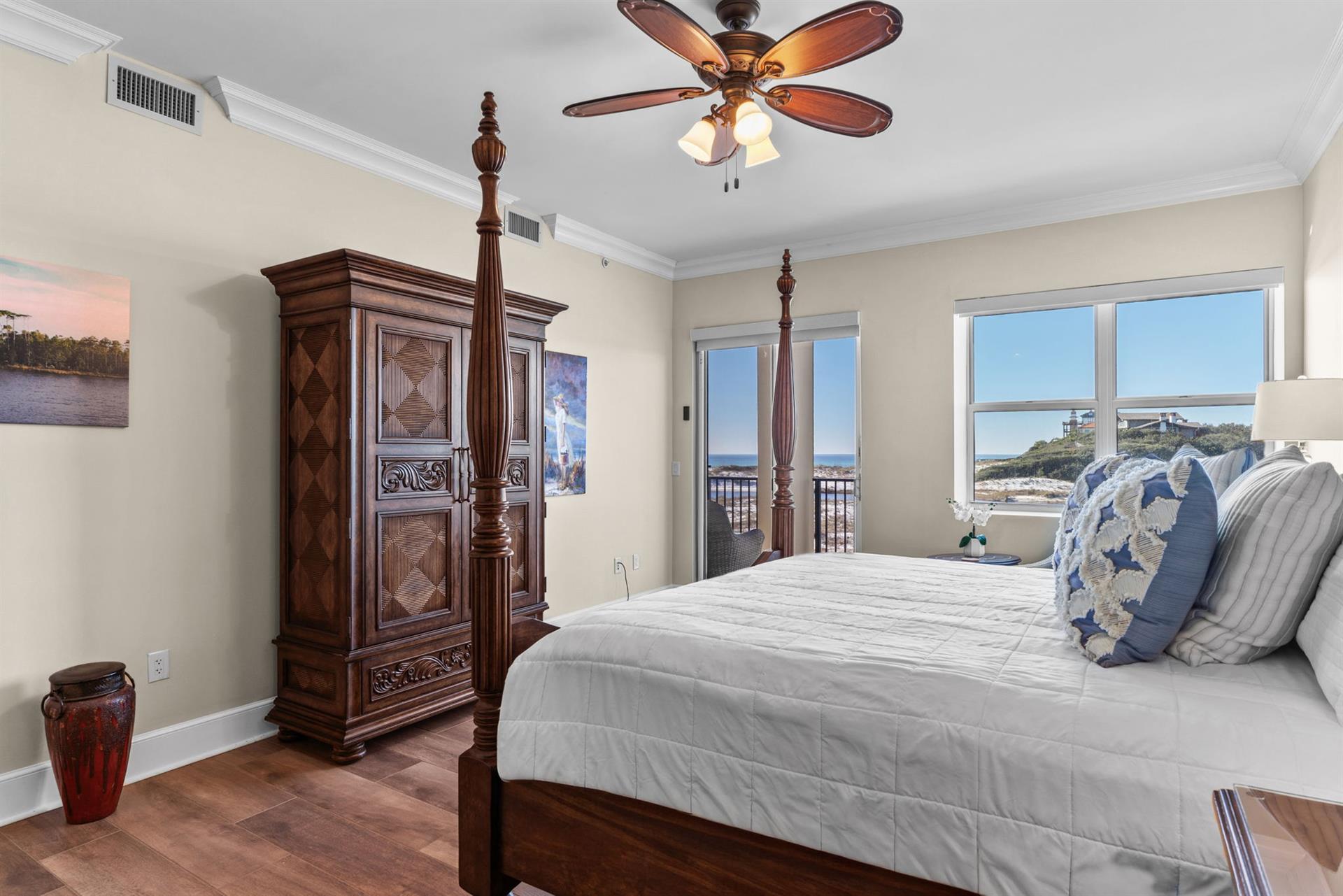 Bedroom 2 with King Bed and Stunning Gulf Views