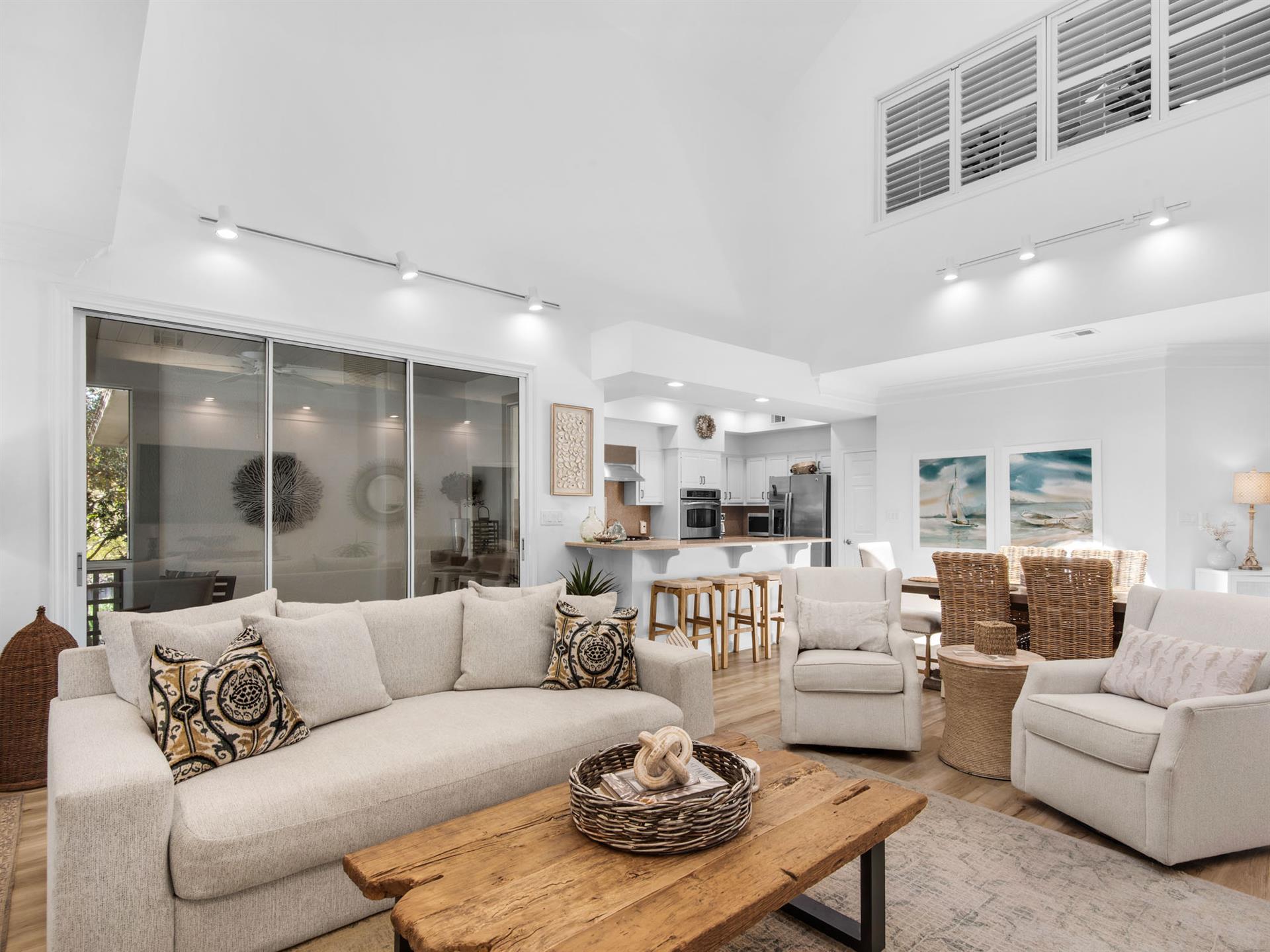 Open Living and Dining Area