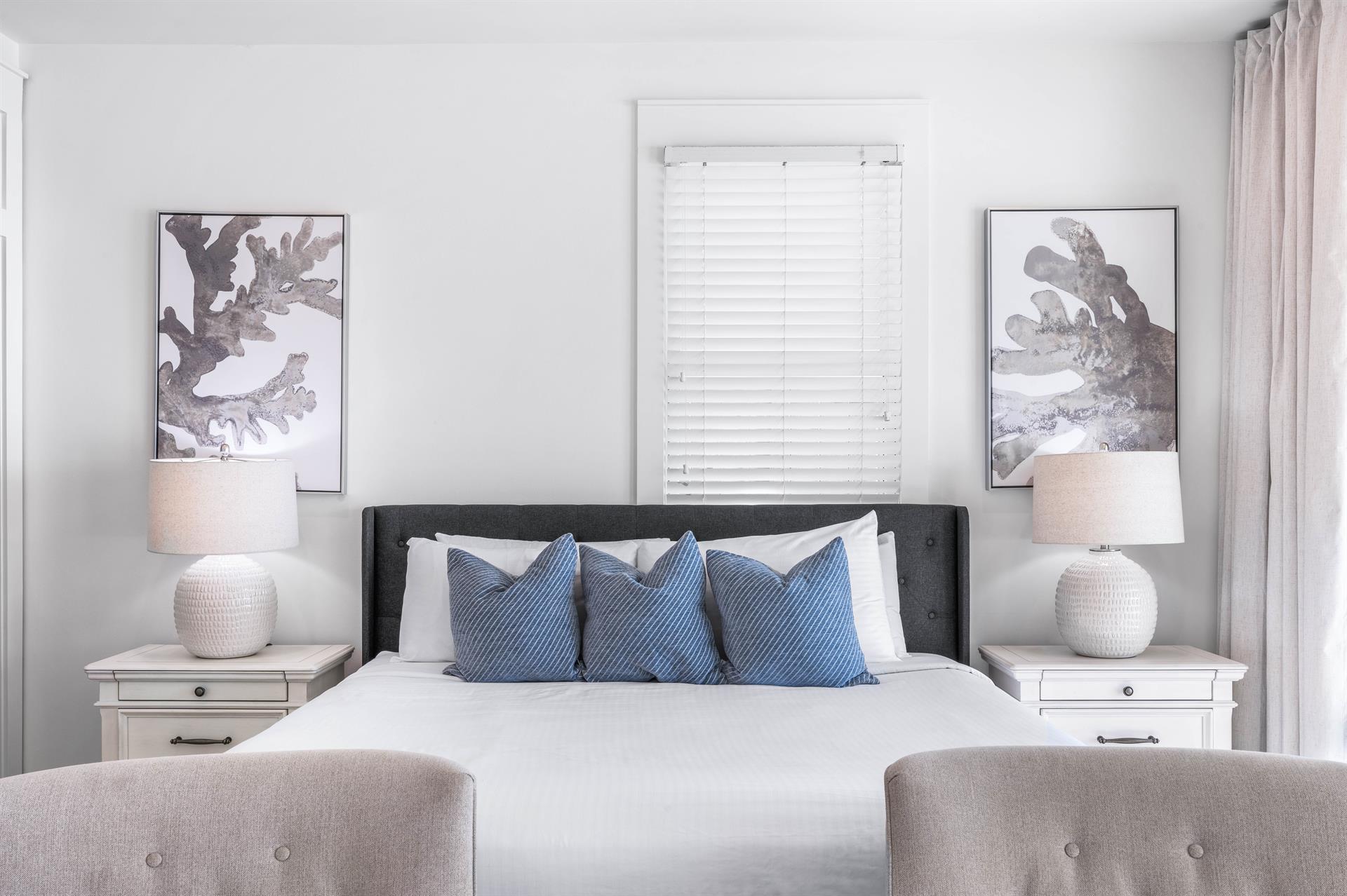 First Floor King ensuite Bedroom next to the Splash Pool.