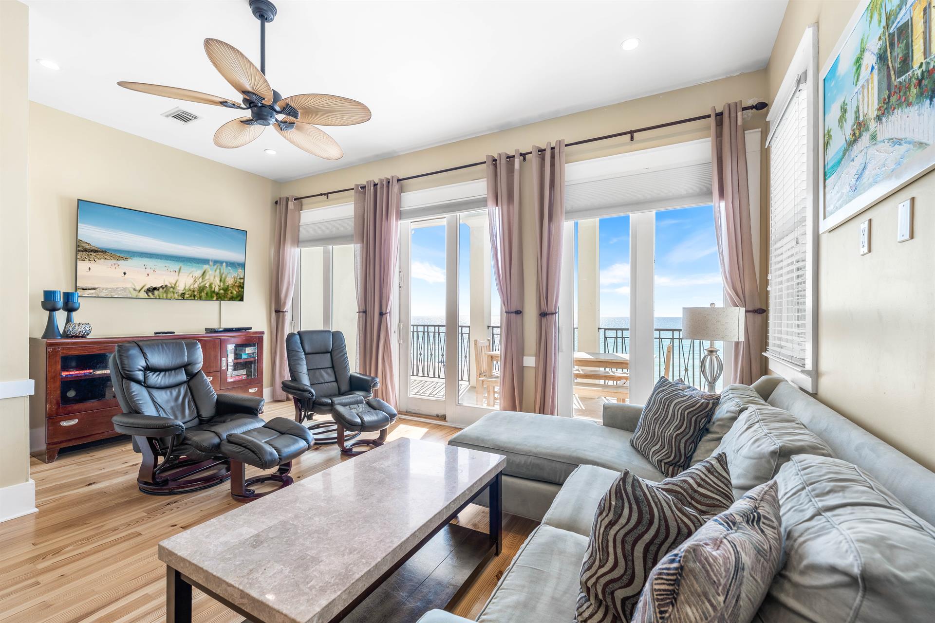 Second Floor Living Area with Gulf Views.