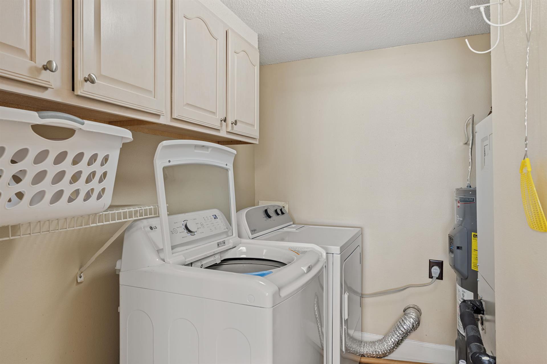 Your own convenient laundry room keeps you comfortable throughout your stay with fullsized appliances.