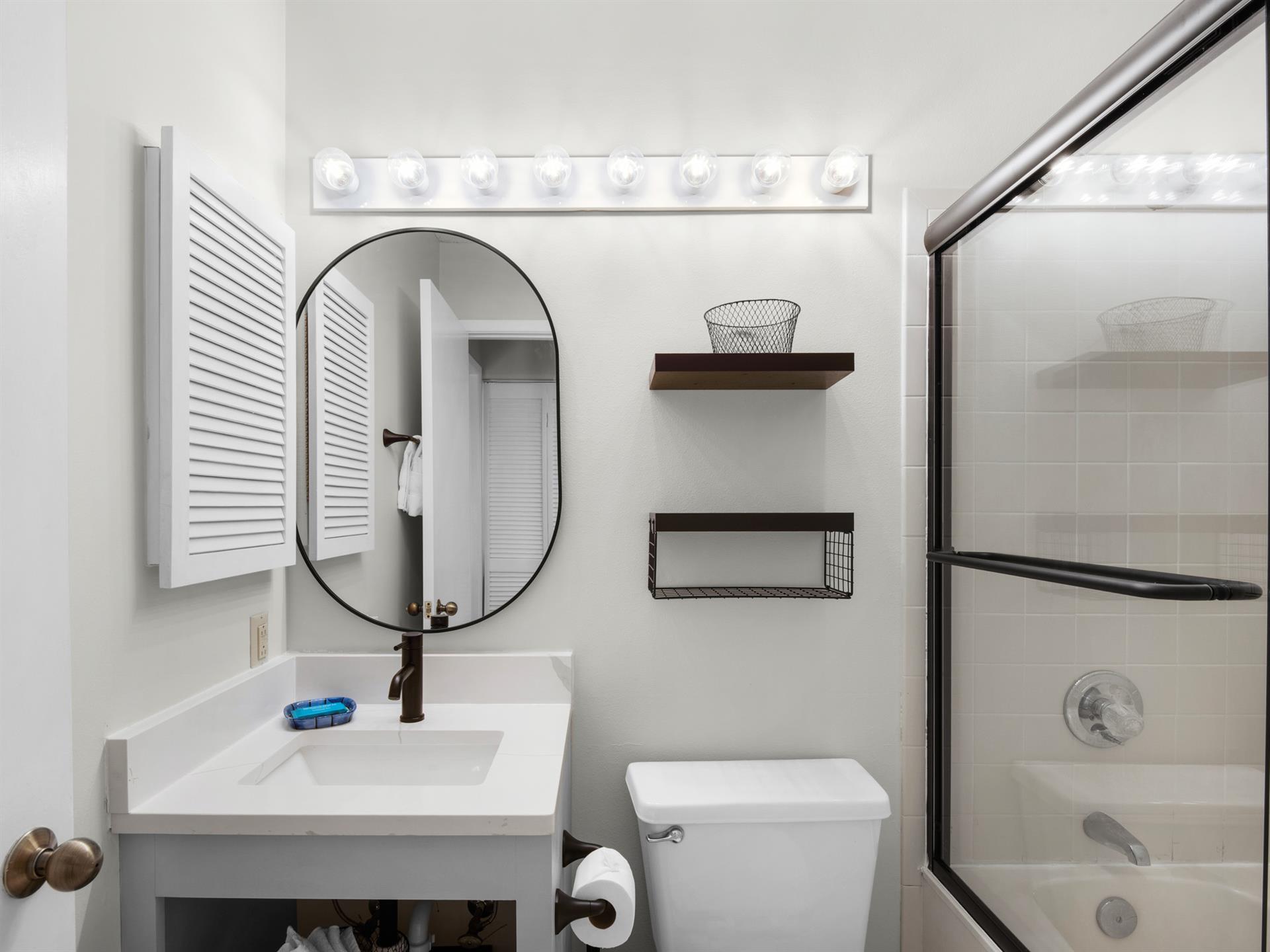 Guest Bathroom with tub shower combo