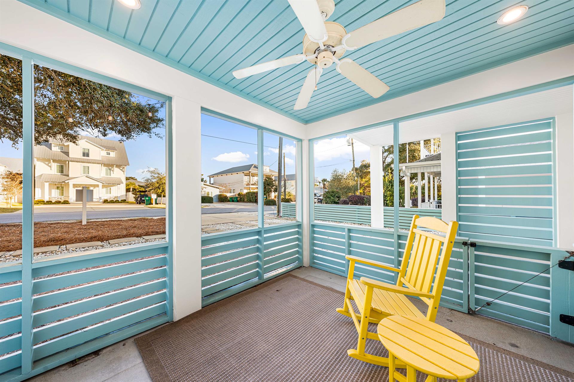 Enclosed Covered Sitting Area for the Front of the Home.