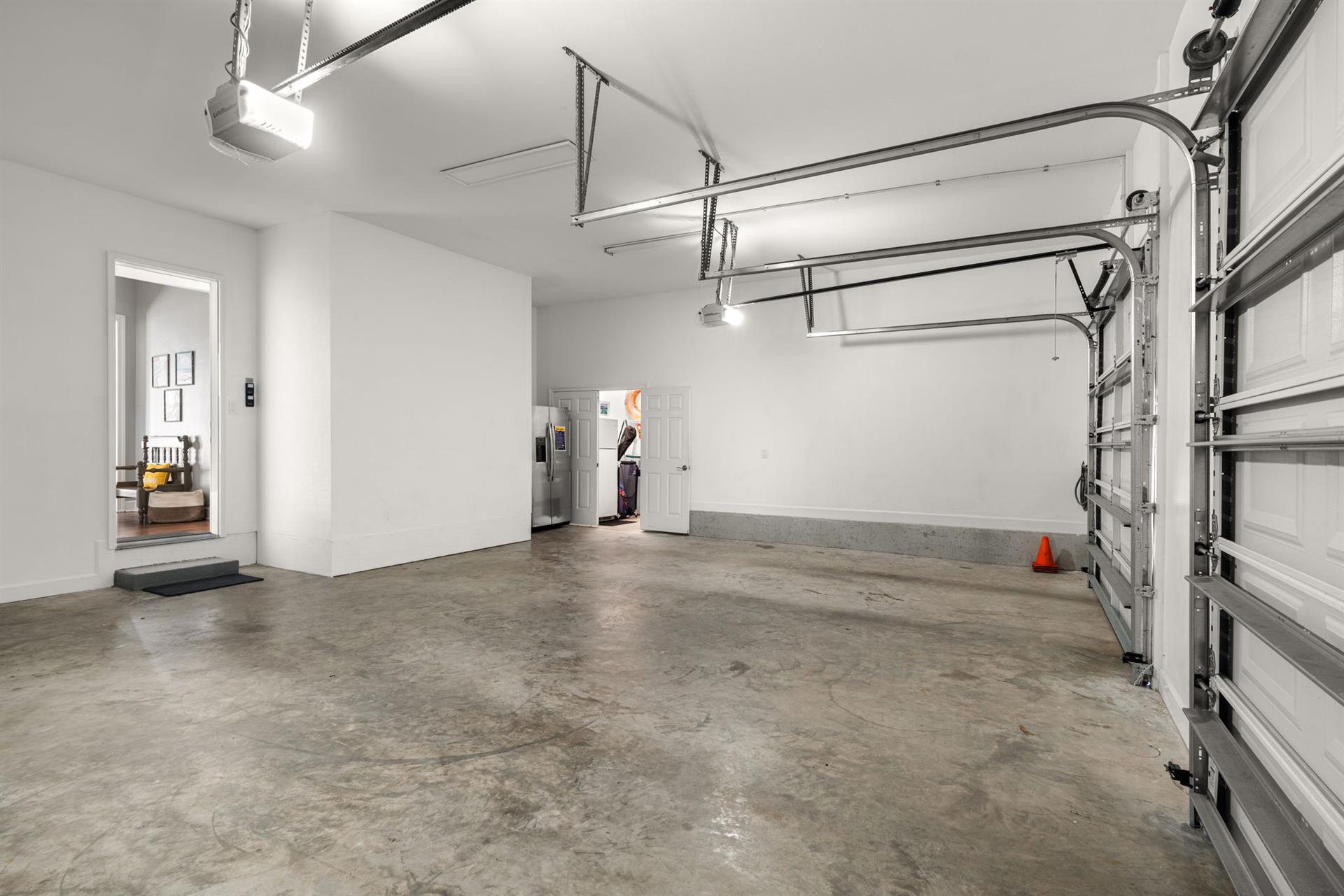 Youll have convenient access to a spacious twocar garage with automatic door openers for secure parking during your stay.