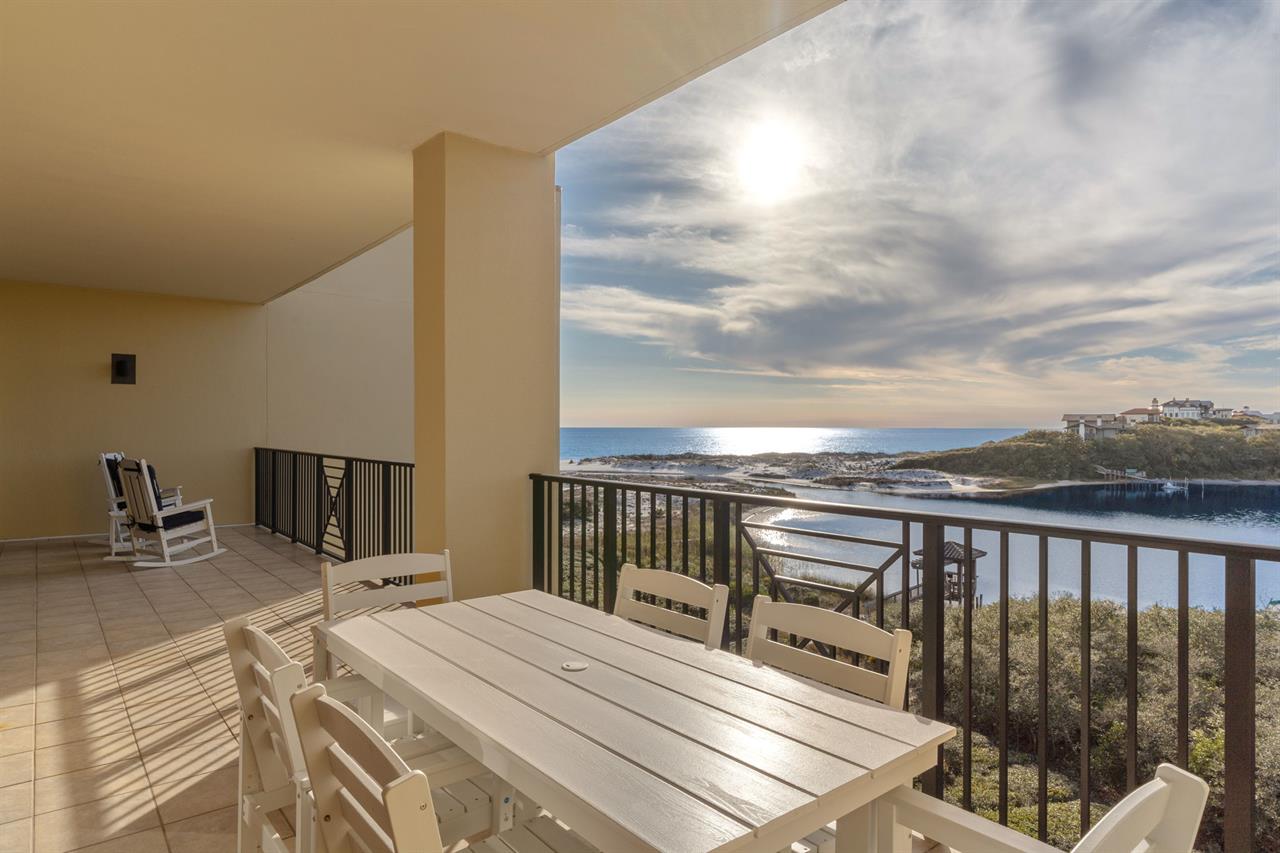 Step onto your private first floor balcony and savor morning coffee at your outdoor dining table while stunning gulf views stretch endlessly before you.