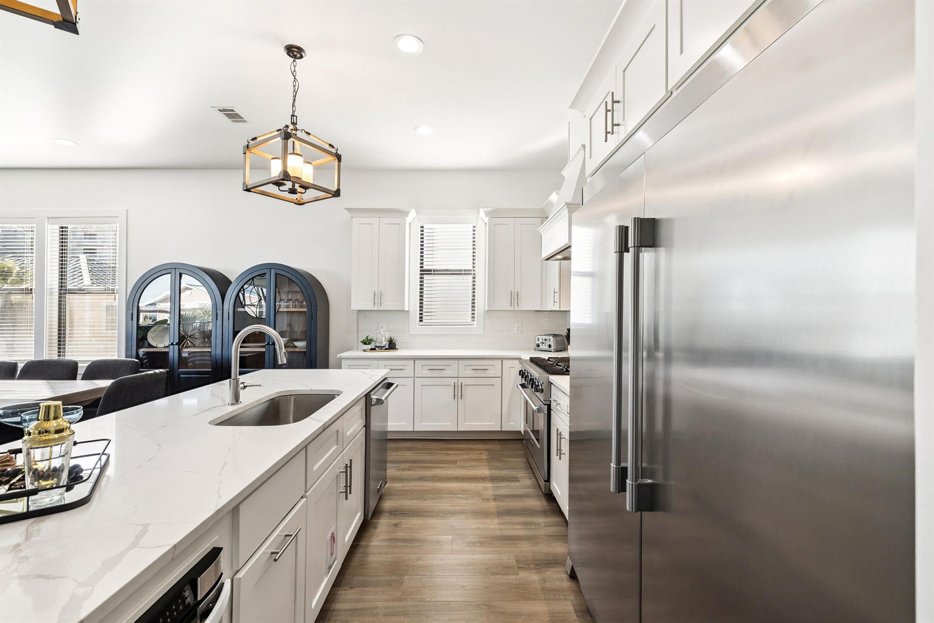 The kitchen is equipped with Stainless Steel appliances and everything you will need to prepare meals