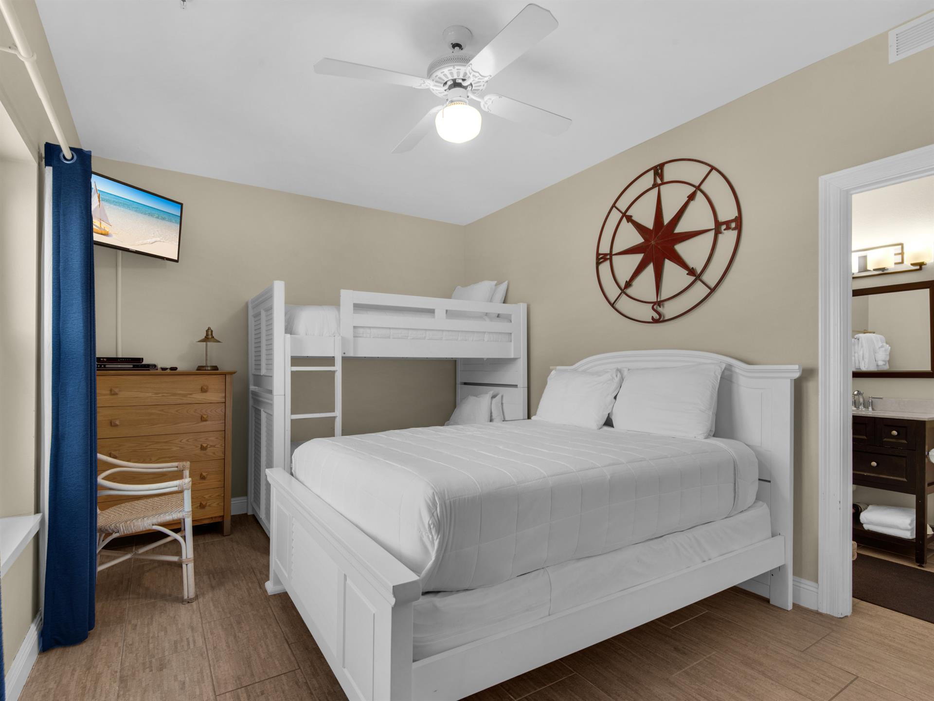 Bedroom 3 with Queen and Bunk Bed 2nd fl