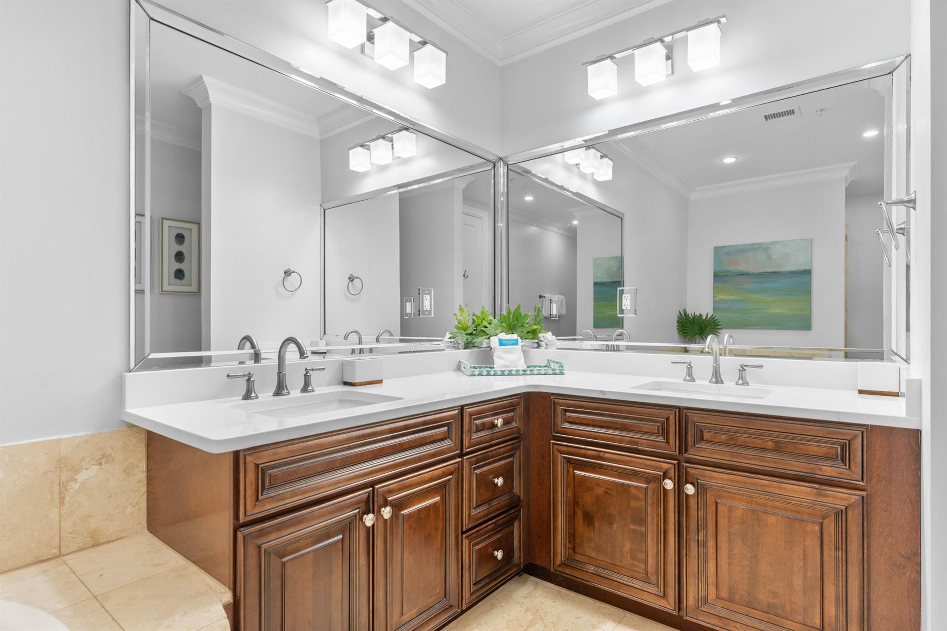 Bathroom 2 with Double Vanities