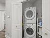 Your private laundry nook keeps you prepared with fullsize washer and dryer, plus smart storage for detergents and supplies.