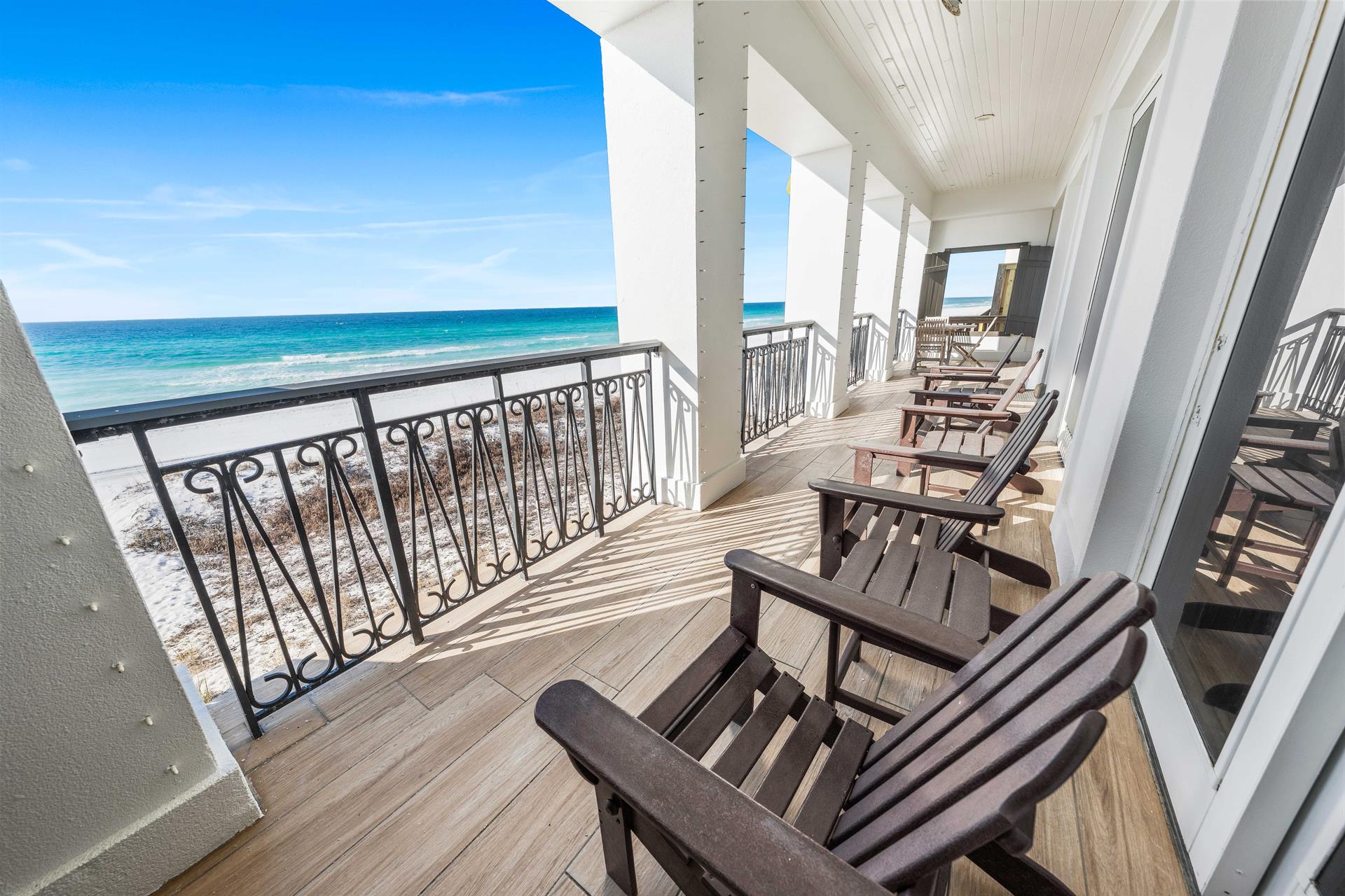 1st Floor Covered Balcony with Polywood Furniture
