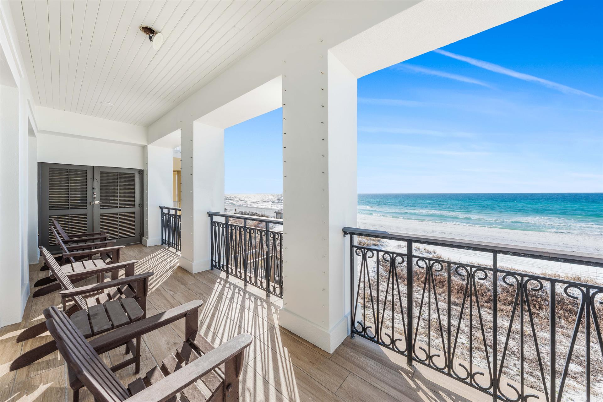 1st Floor Covered Balcony with Polywood Furniture