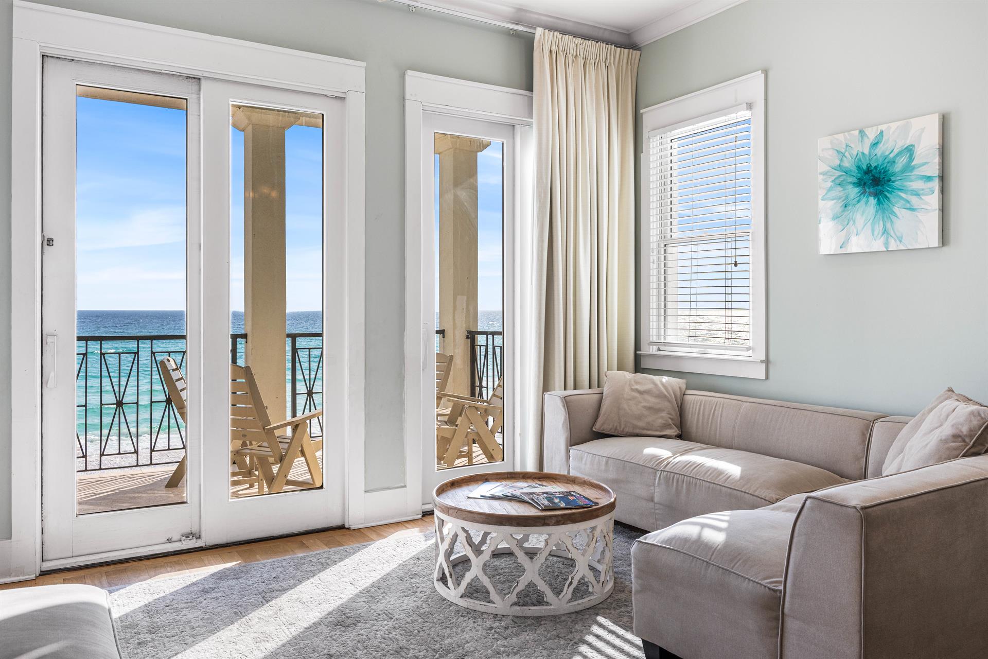 Second Floor Living area with Two Sectional Sofas Offering a Better Seating Space.