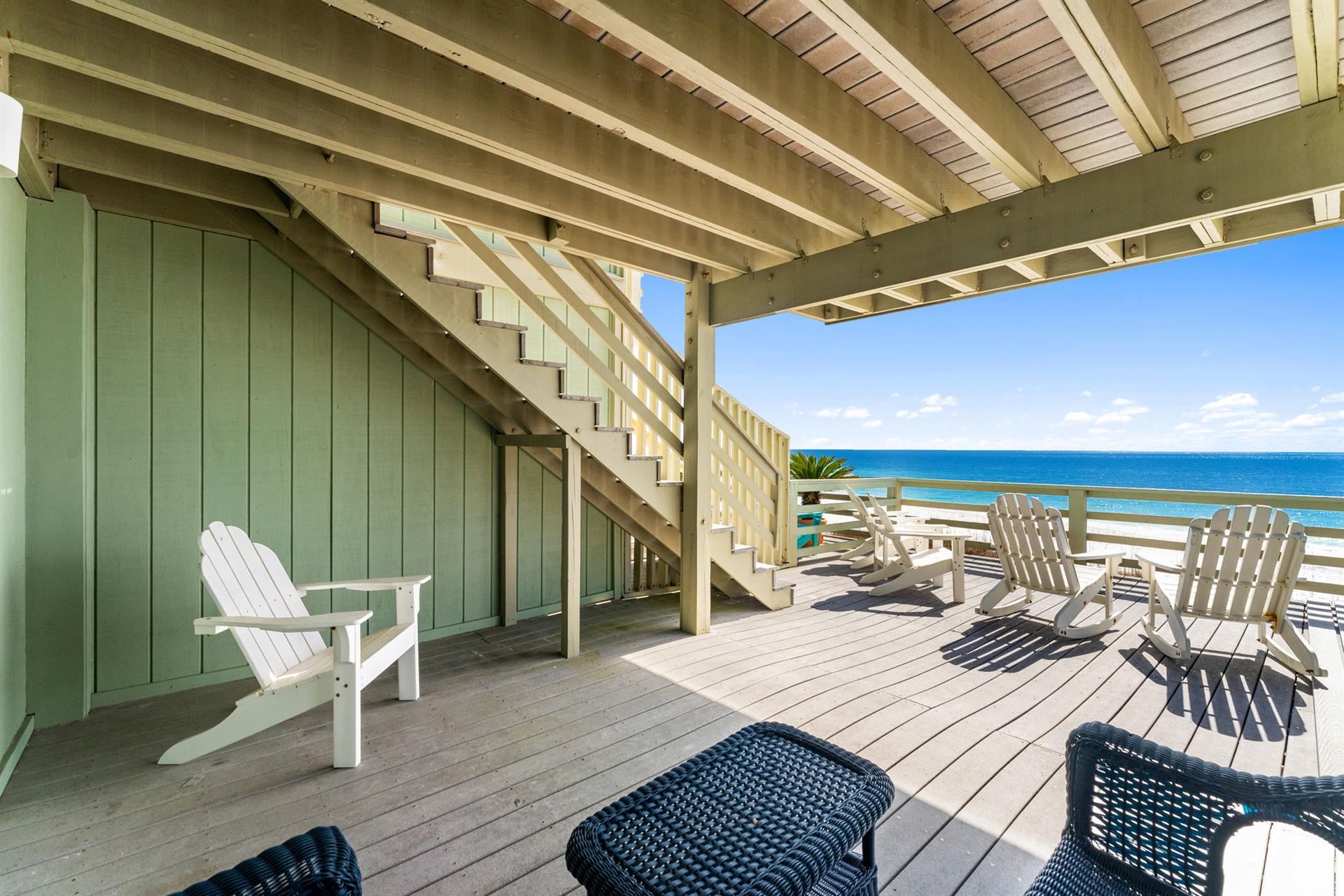 The extended balcony off the Garage level offers covered and uncovered comfortable seating, satisfying the whole families needs