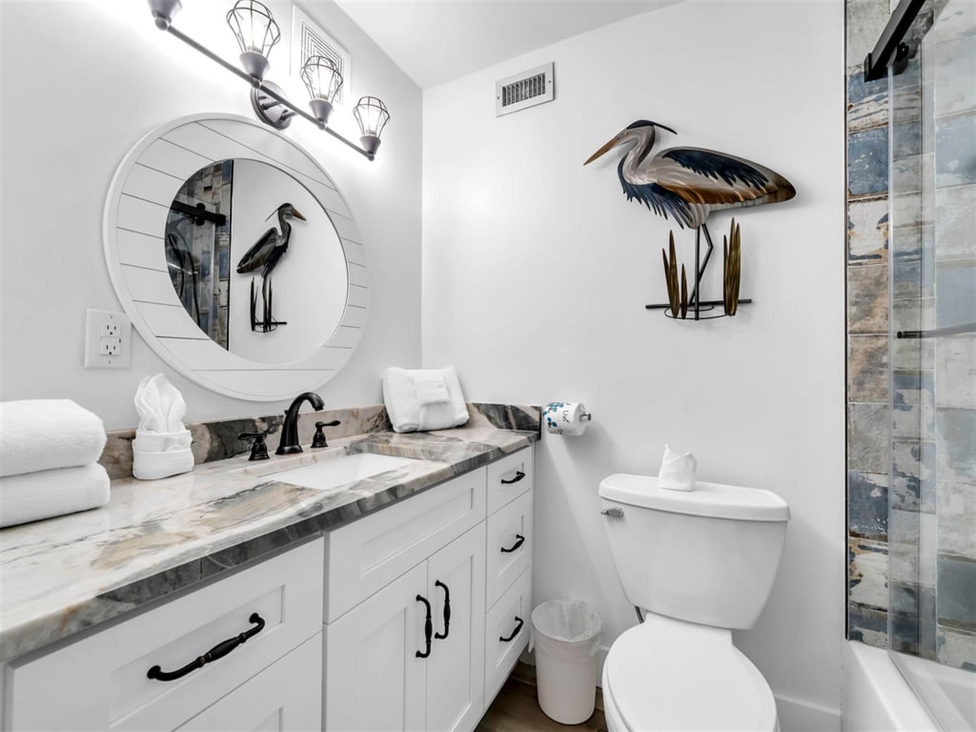 Guest Bathroom with Extended Countertops