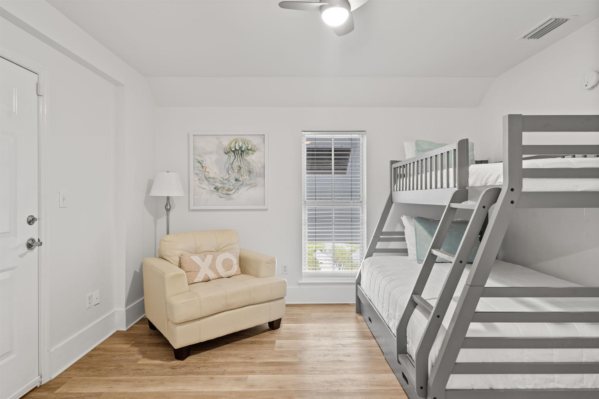 Snuggle into a cozy chair while reading a bedtime story.