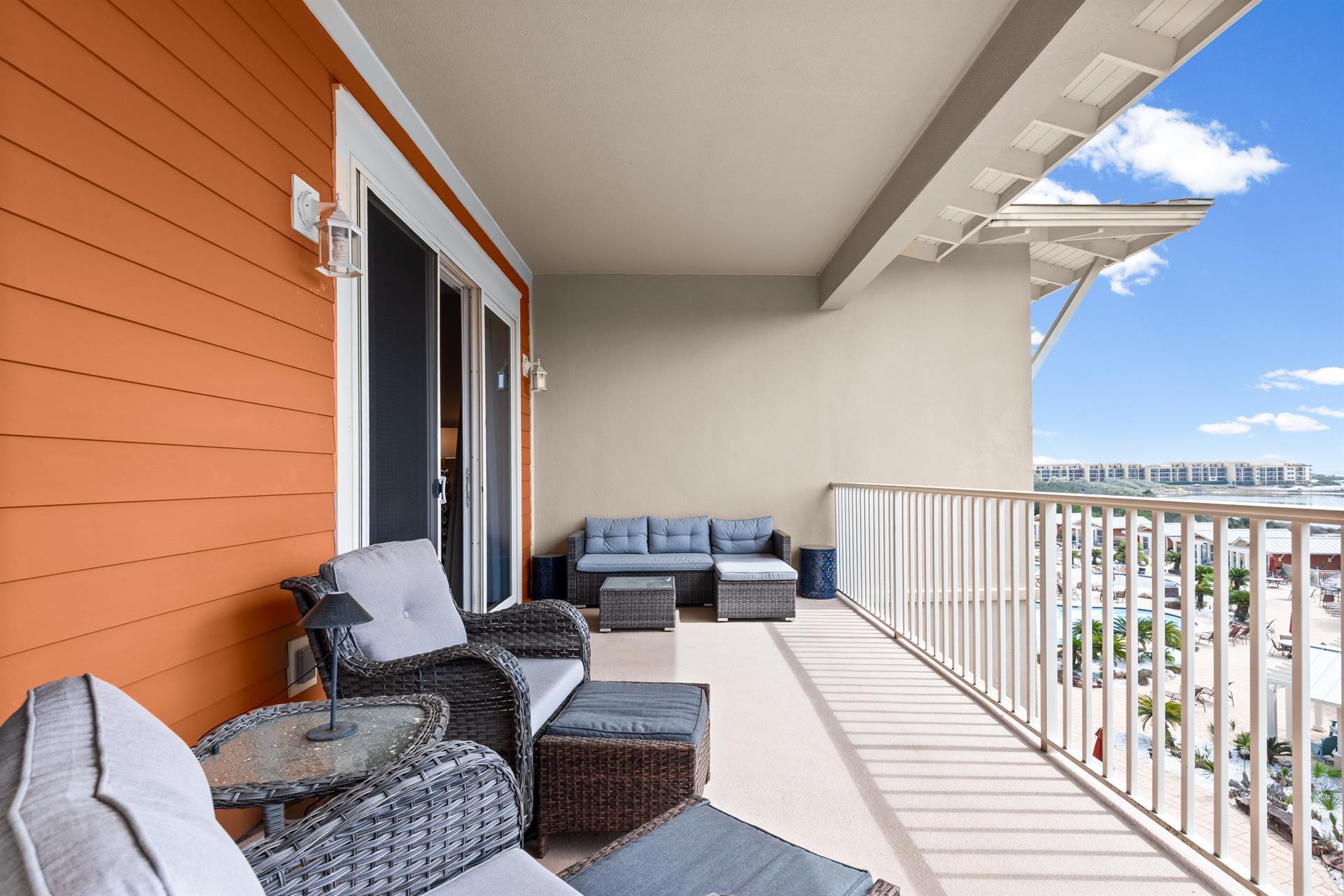 Unwind on your private balcony with plush outdoor seating and refreshing coastal breezes.