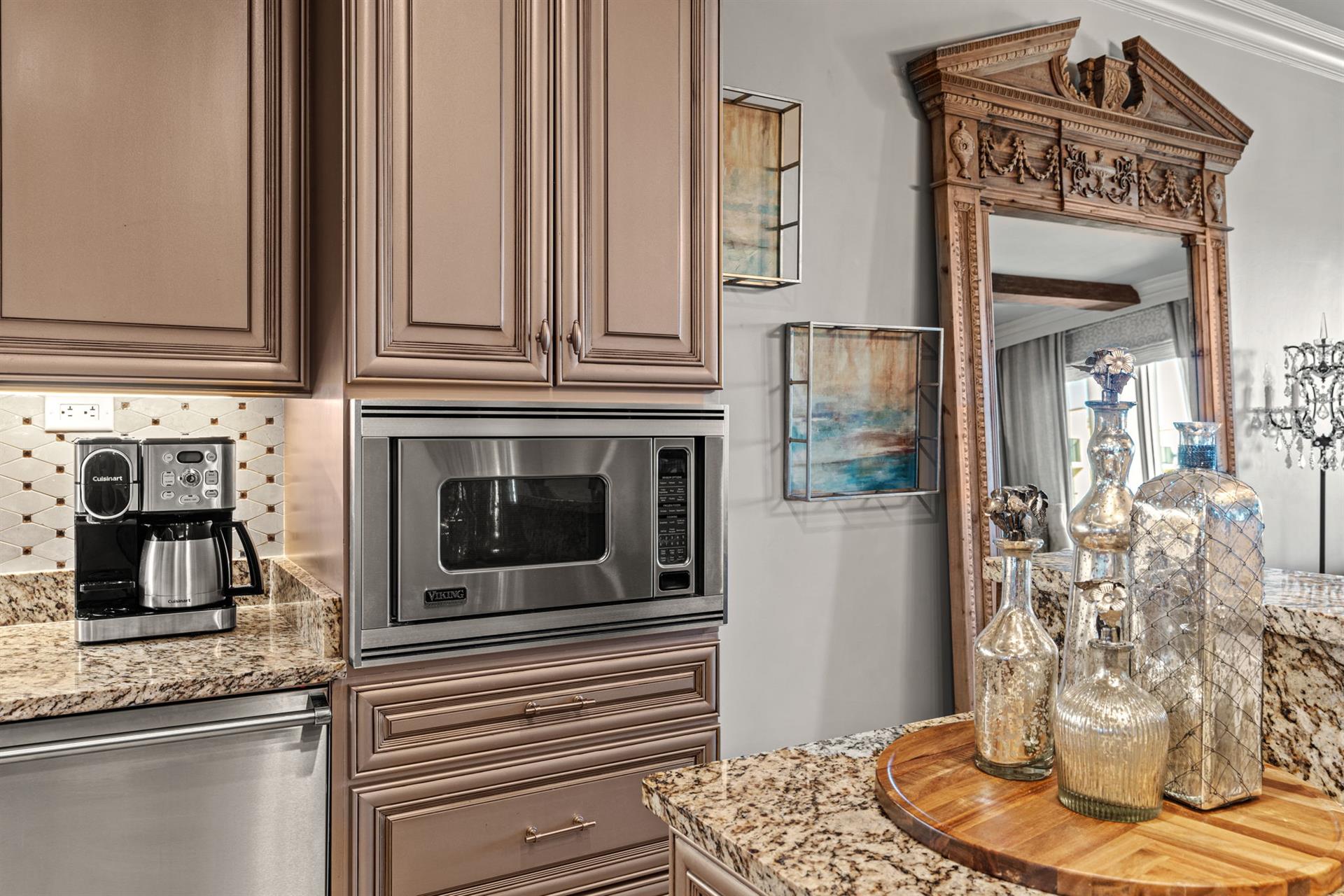 Gourmet kitchen with thoughtful touches.