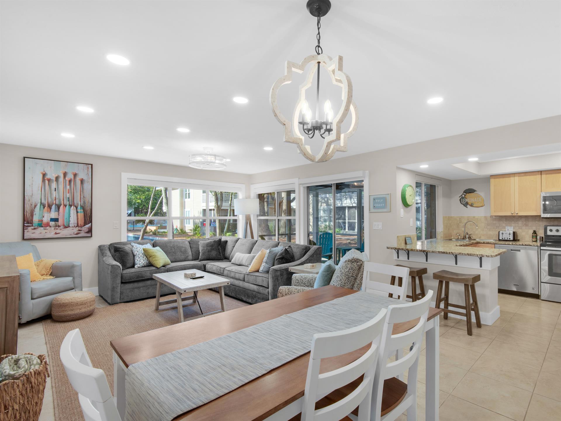 Relax in your spacious living area perfect for gathering with loved ones.