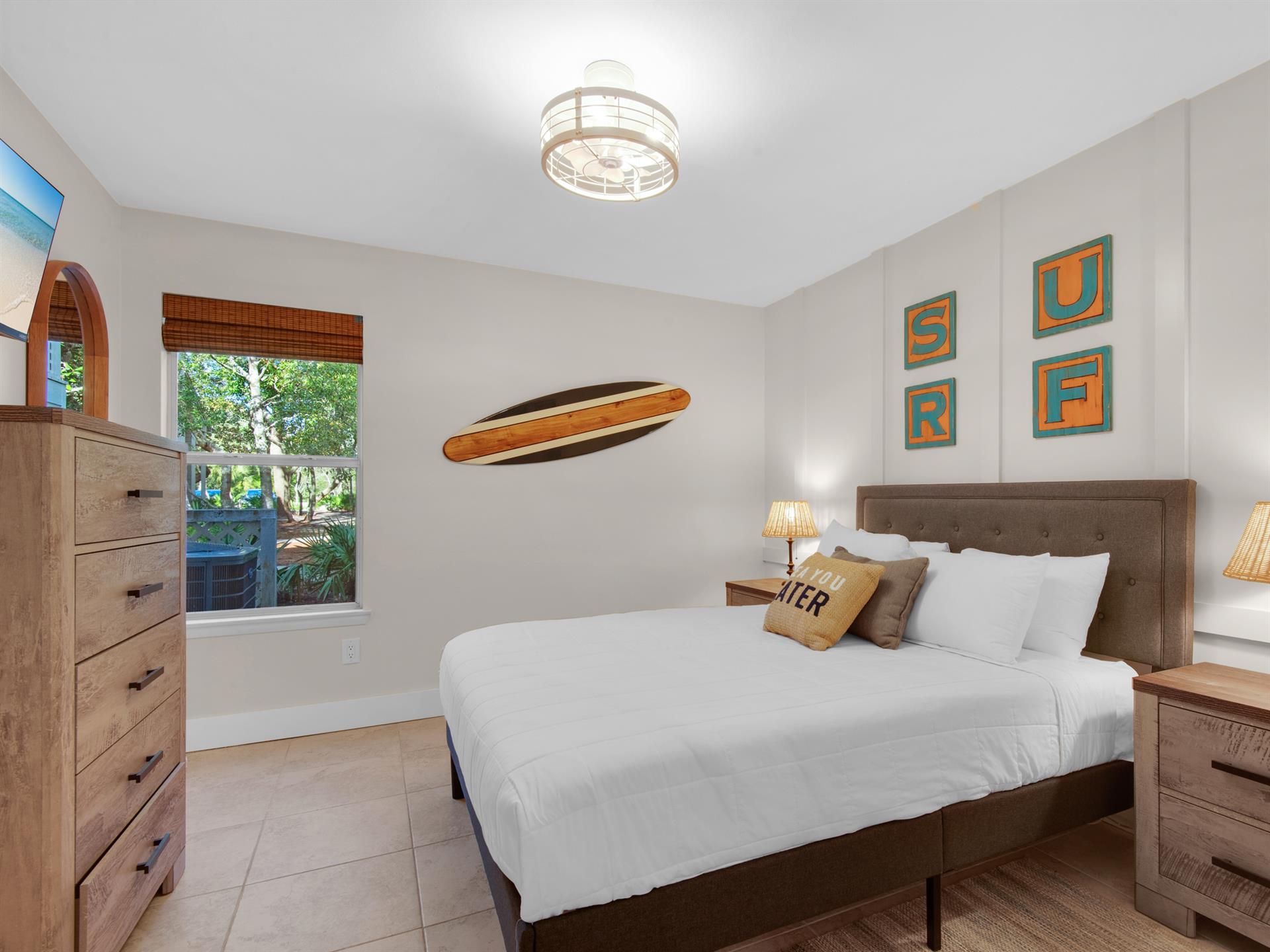 Enjoy a Queen size bed in Bedroom 2