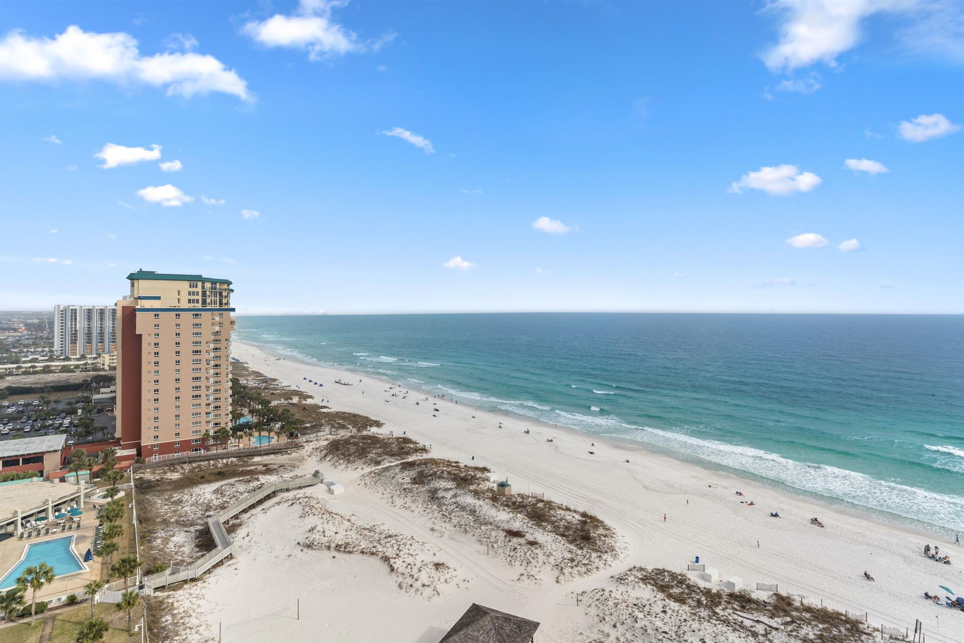 Wide Beach View from Balcony