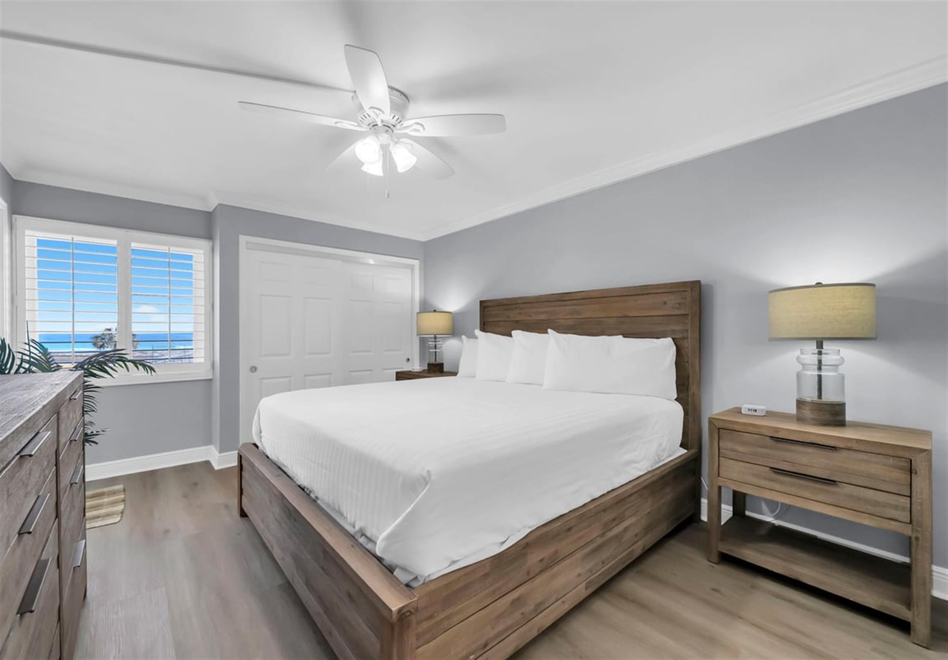 Master Bedroom with King Bed and Gulf Views
