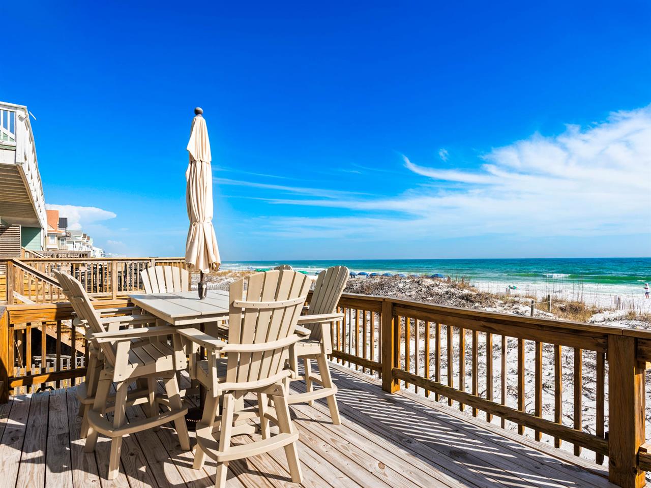 Soak up the Gulf views from your private deck, where comfortable seating awaits your morning coffee and sunset moments.