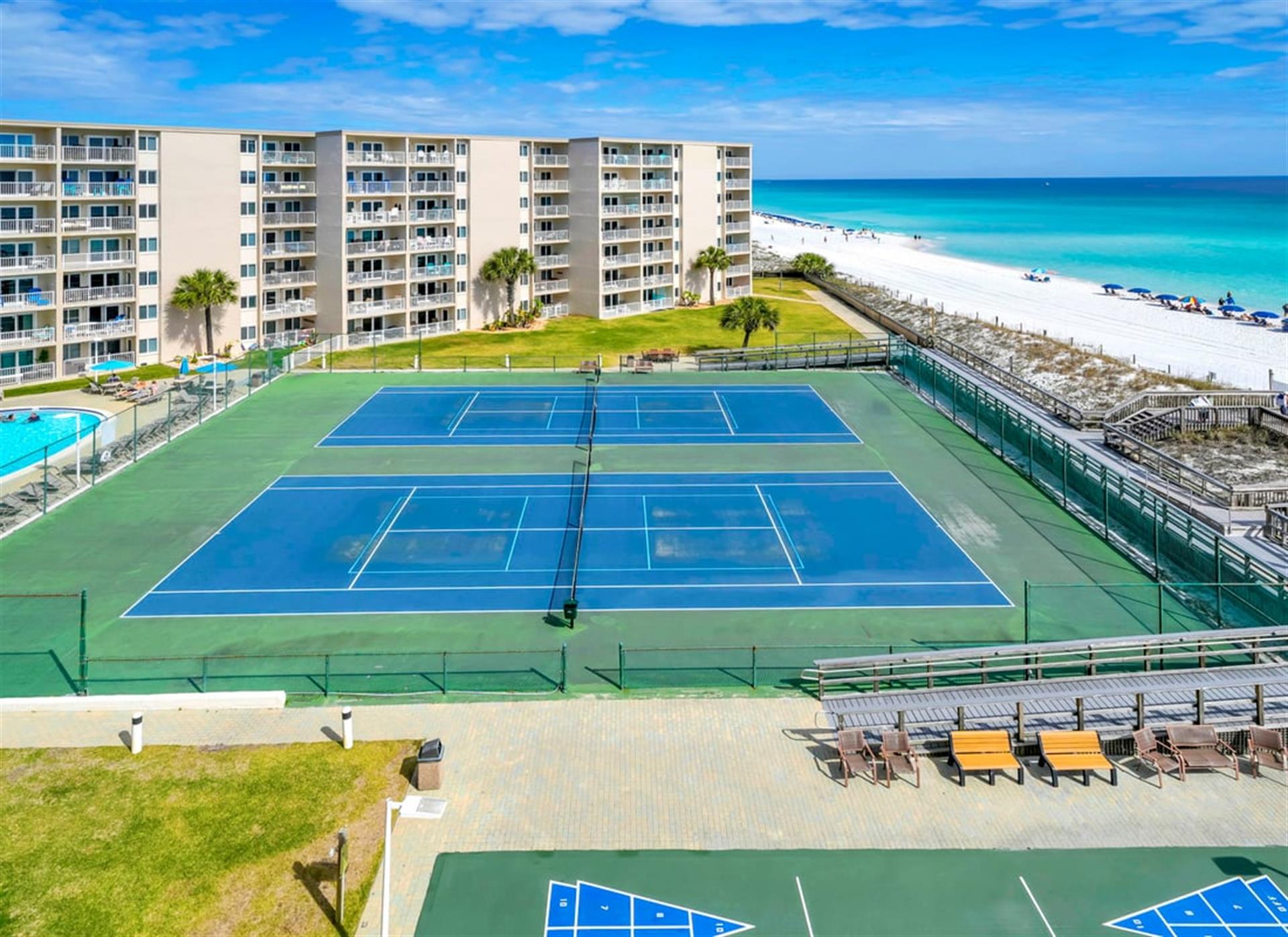 View from Private Balcony of TennisPickleball Courts